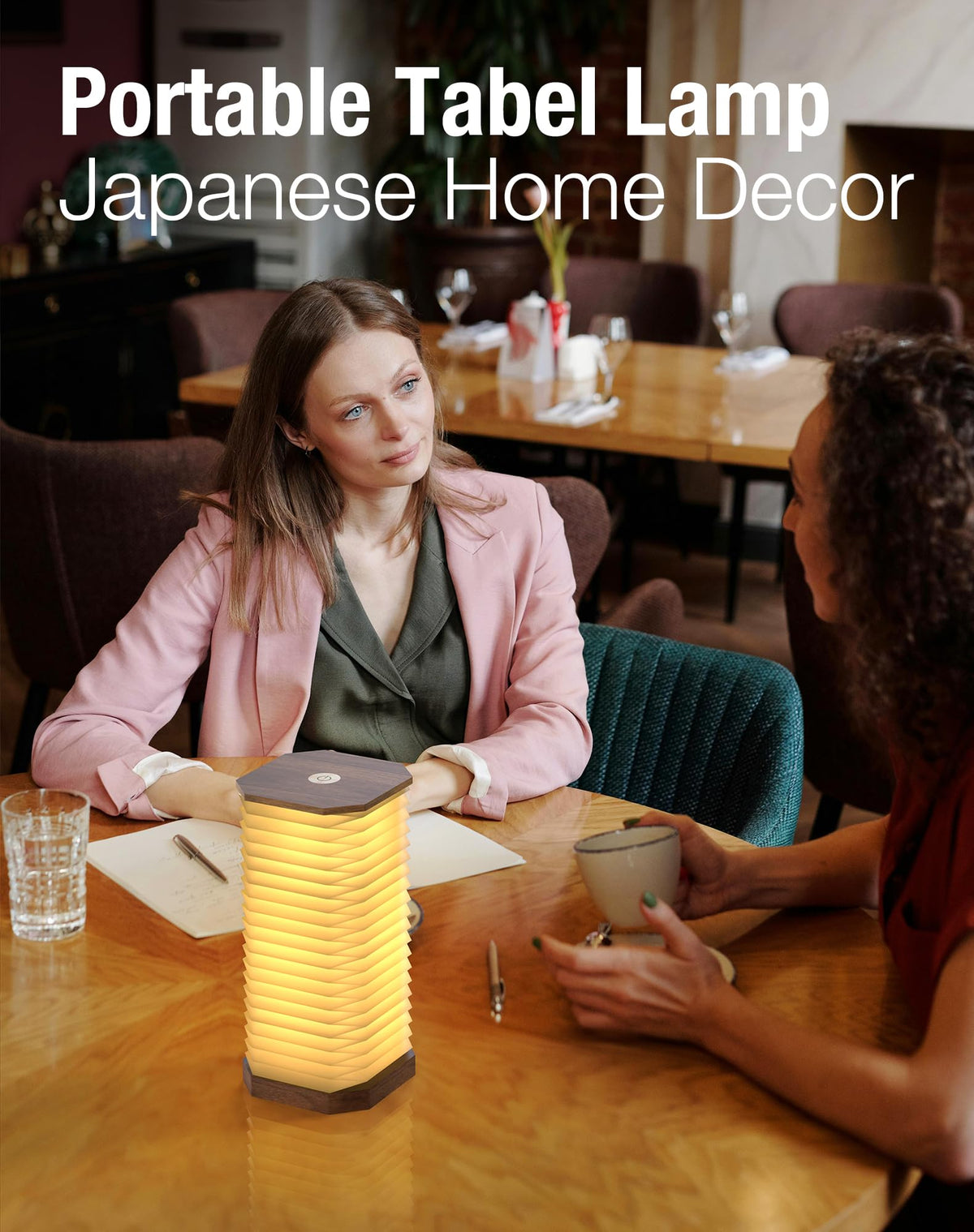 Vertical Accordion Bedside Table Lamp Japanese Gifts Paper - ZBOLE Official Imagery - 8