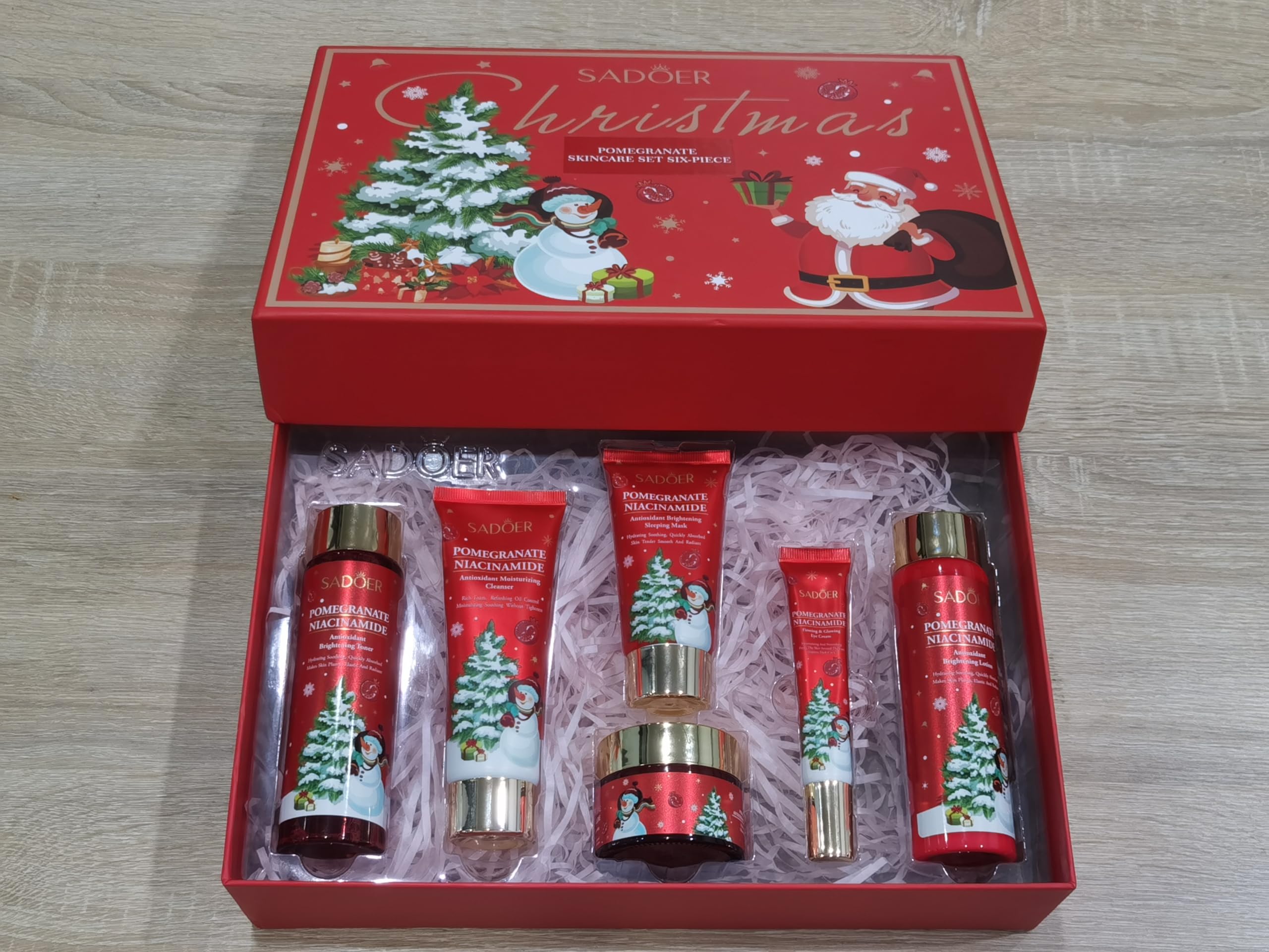 Gifts for Women 6 Pcs Skin Care Set Pomegranate Moisturize - ZKONLY
