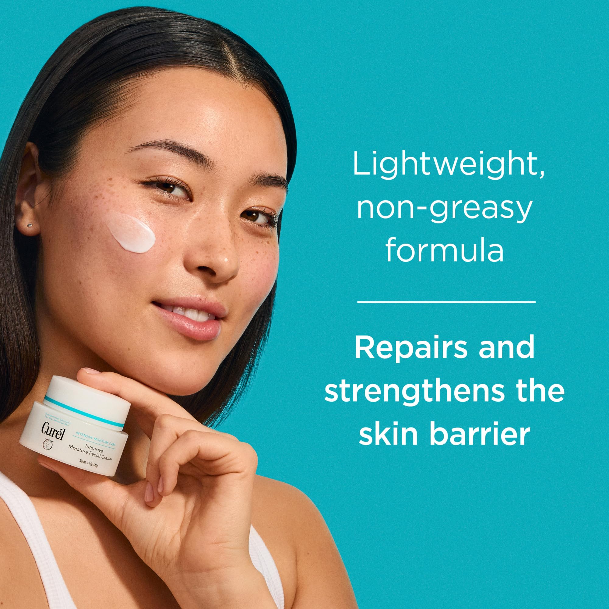 Curel Japanese Skin Care Intensive Face Moisturizer Cream, - Curel