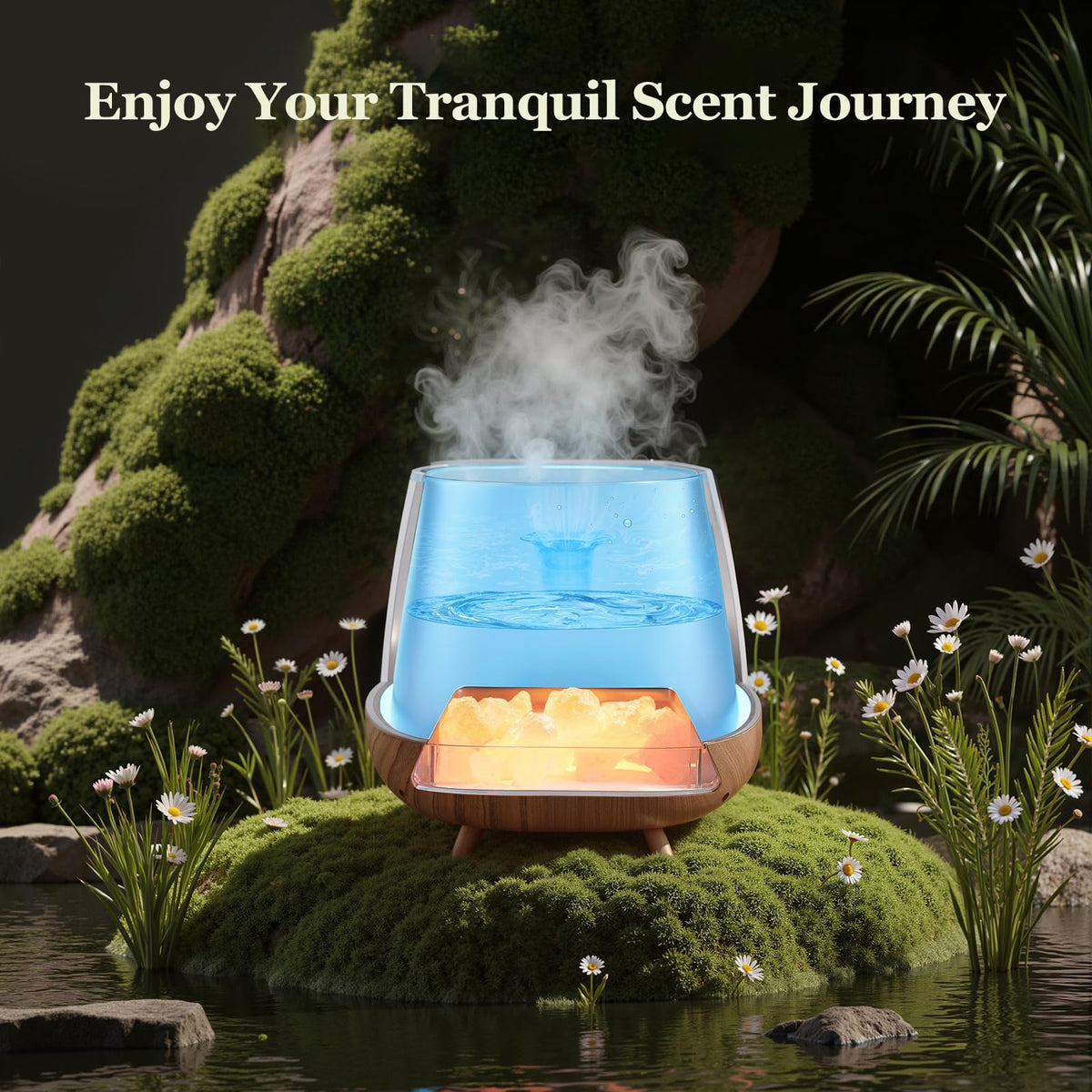 Essential Oil Diffuser for Home Himalayan Lamp - OUWEDW Official Imagery - 8