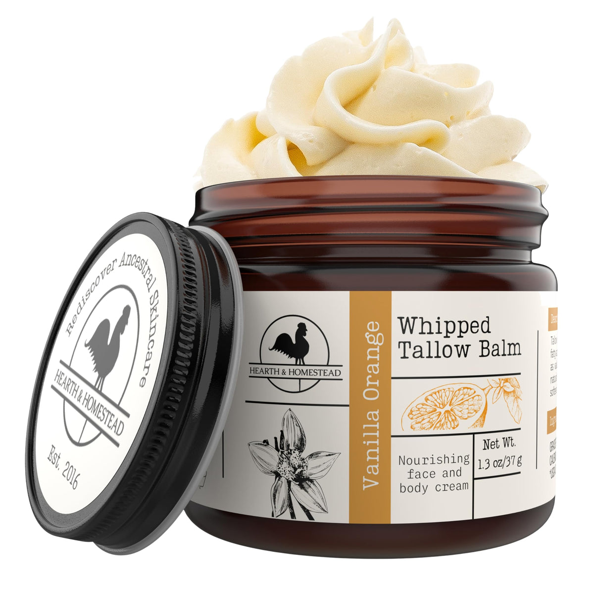 Hearth Homestead Whipped Beef Tallow for Skin Face Vanilla - Hearth and Homestead Official Imagery - 2