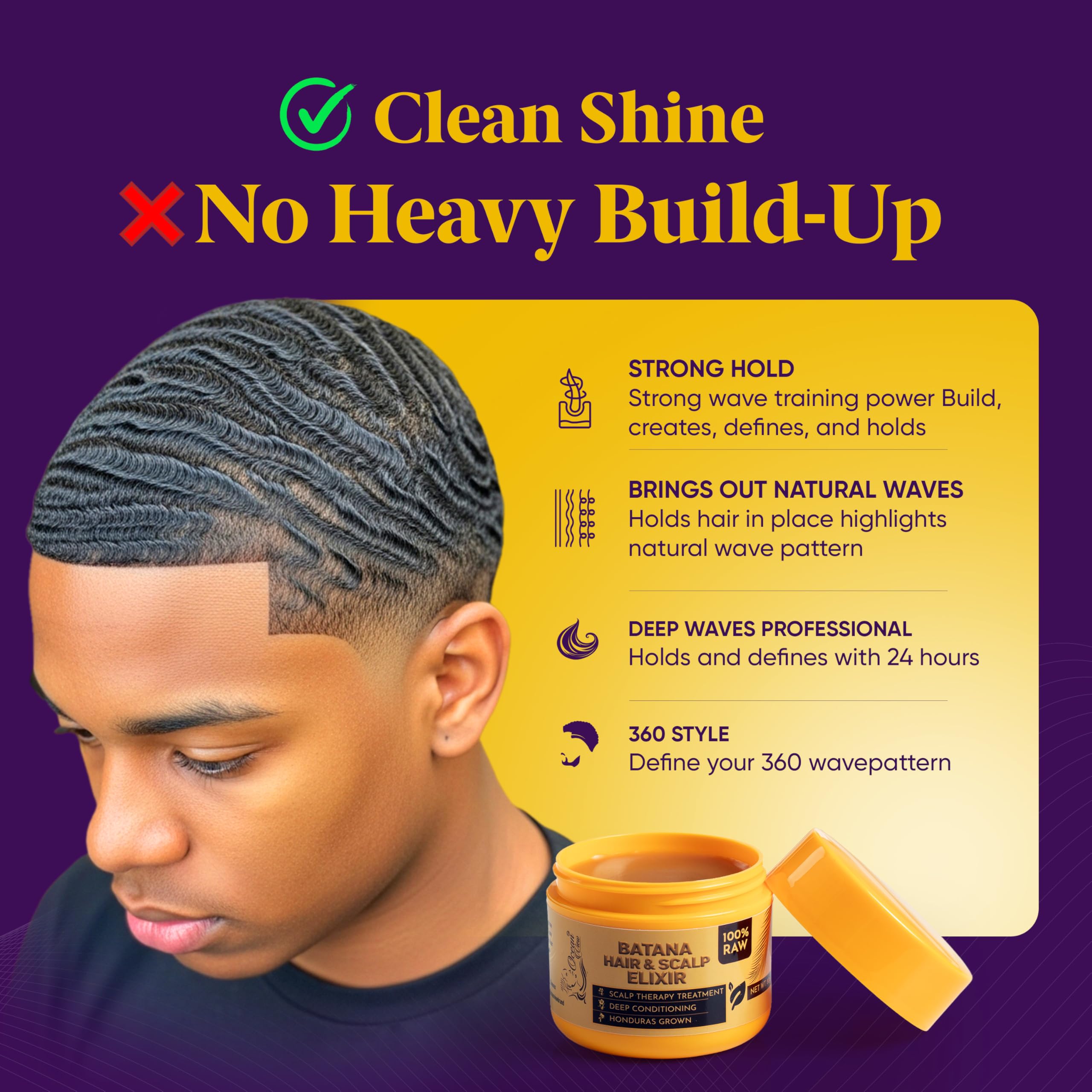 OCEAN VIEW DEEP WAVES POMADE - Premium Wave Grease & Wave Pomade for - OCEAN VIEW DEEP WAVES POMADE Official Product View 3
