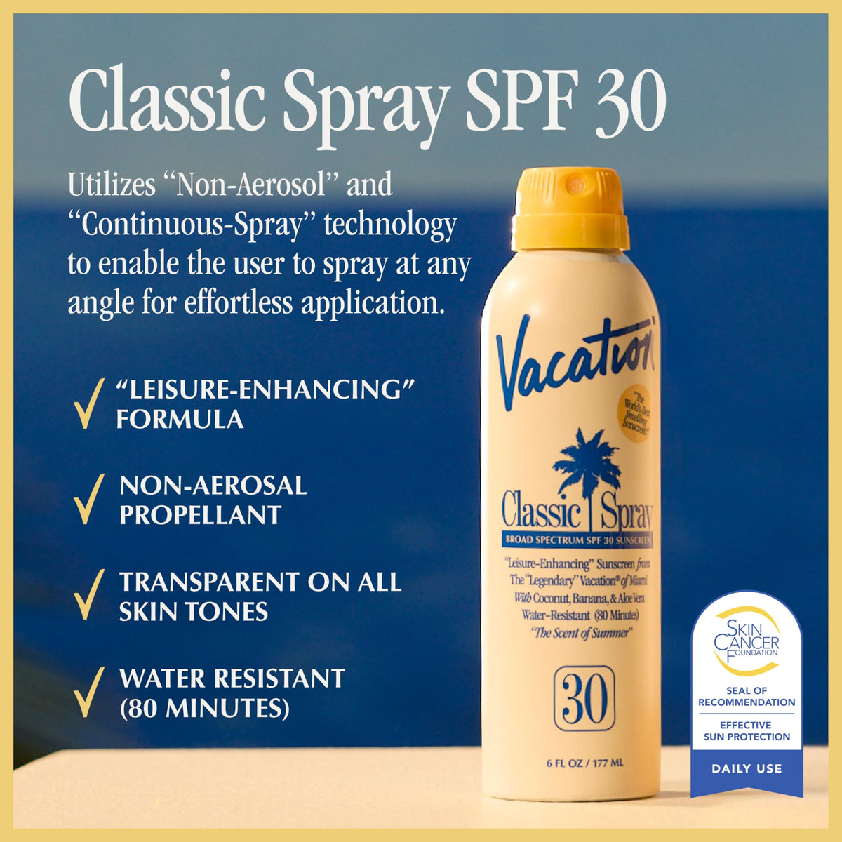 Vacation Classic SPF 30 Sunscreen Spray and Air Freshener - VACATION Official Imagery - 4