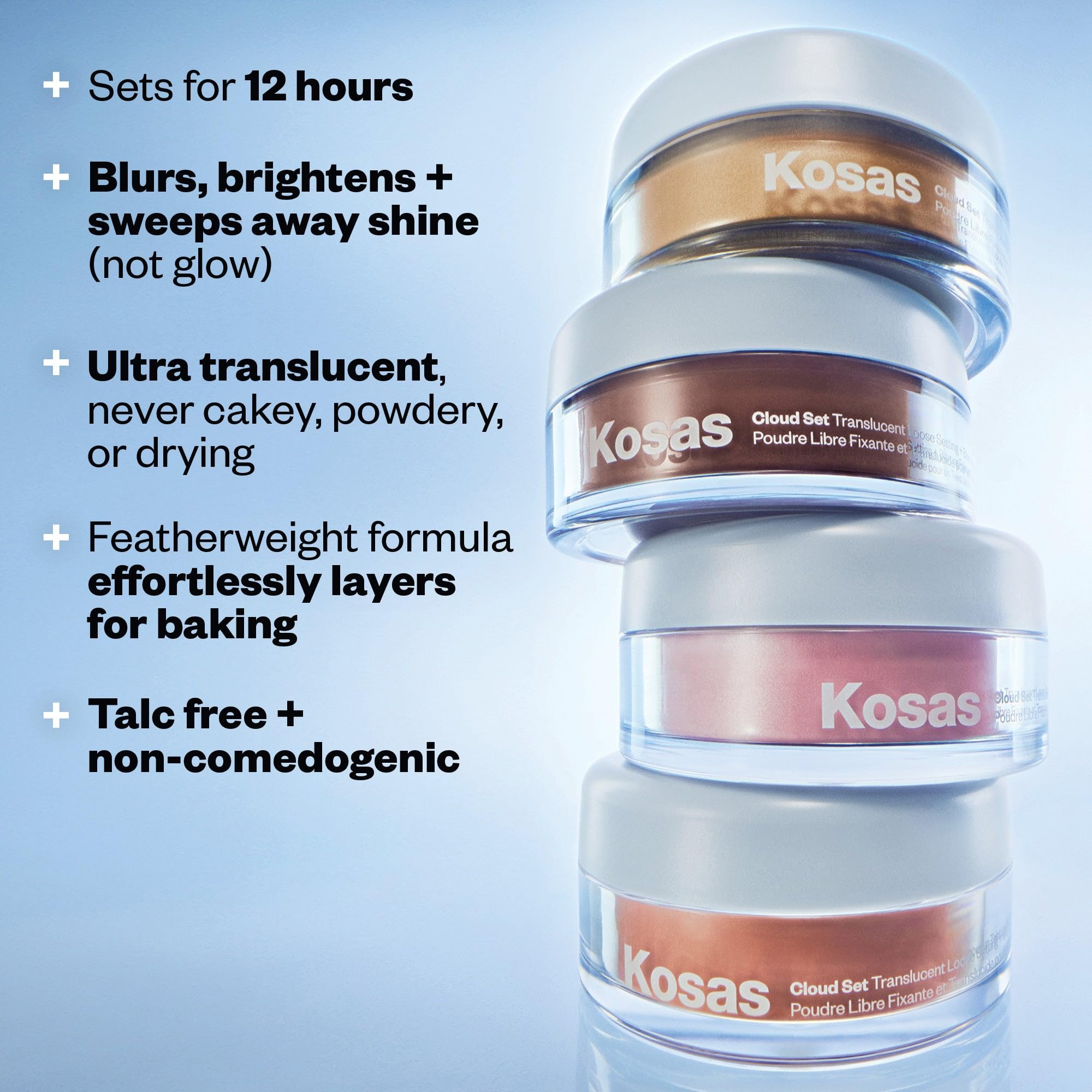 Kosas Cloud Set Talc Free Loose Setting Face Powder Ultra - Kosas Official Imagery - 5