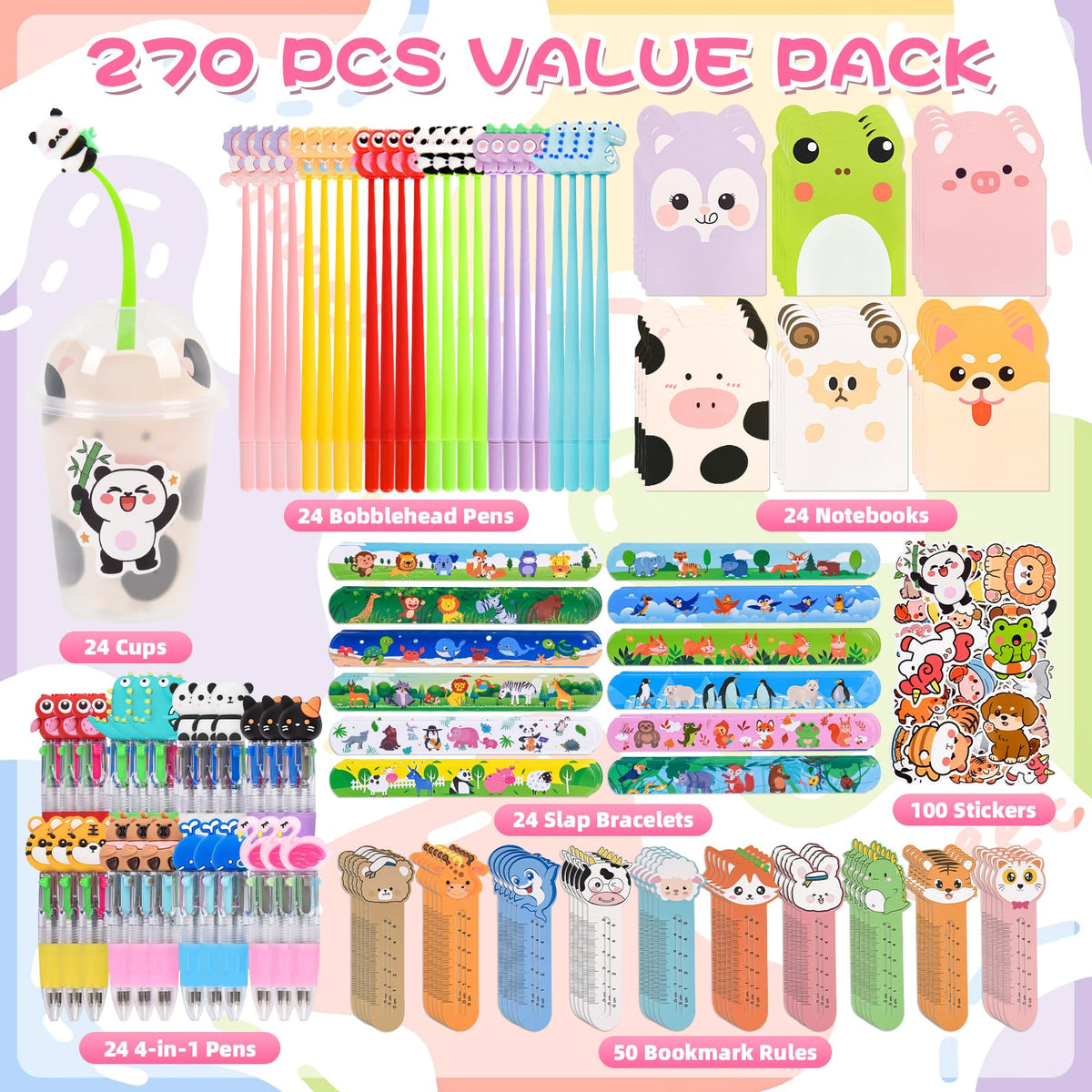 24 Set 244 Pcs Return Gifts for Birthday Party with Cups - Yazetto Official Imagery - 5