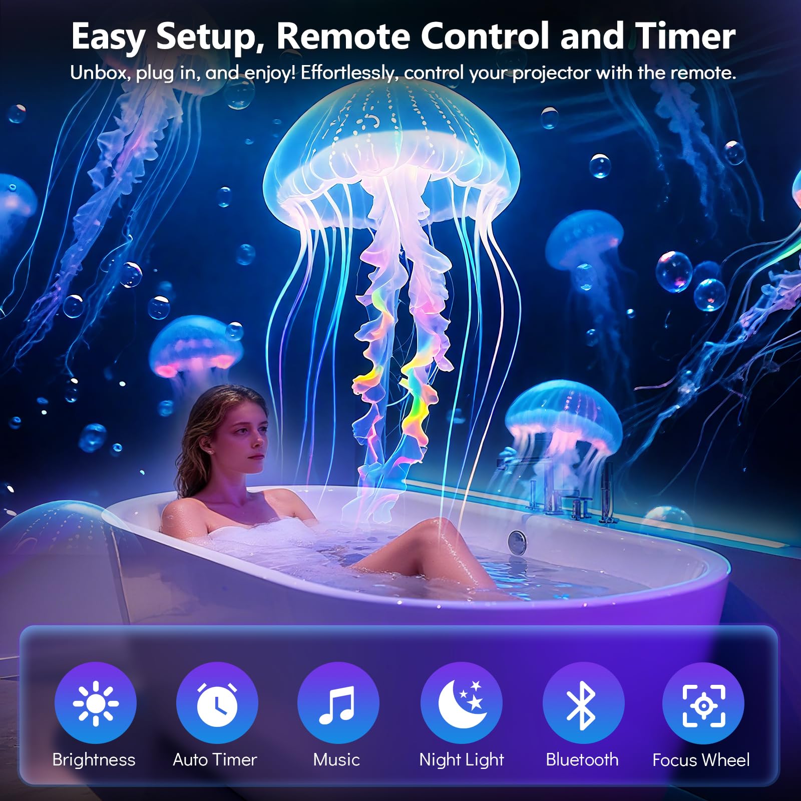 Rossetta 3D Galaxy Projector, 60 Scenes Star Light Projector for by Rossetta - Angle View 3