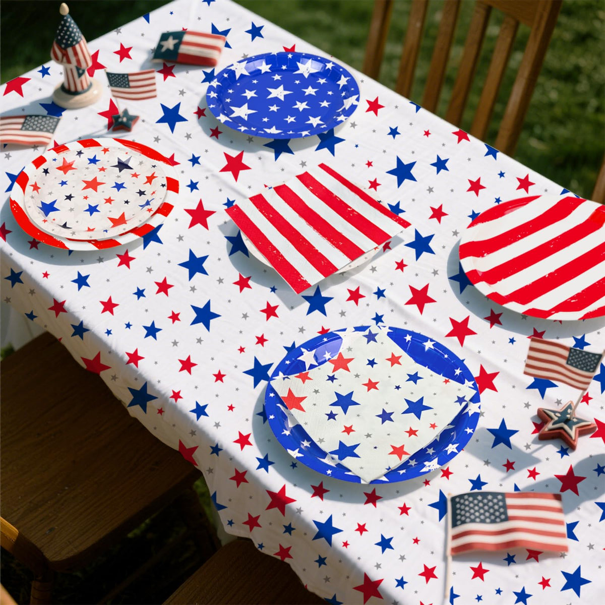 4th of July Party Supplies Set Patriotic Theme Kit for - Gatherfun Official Imagery - 5