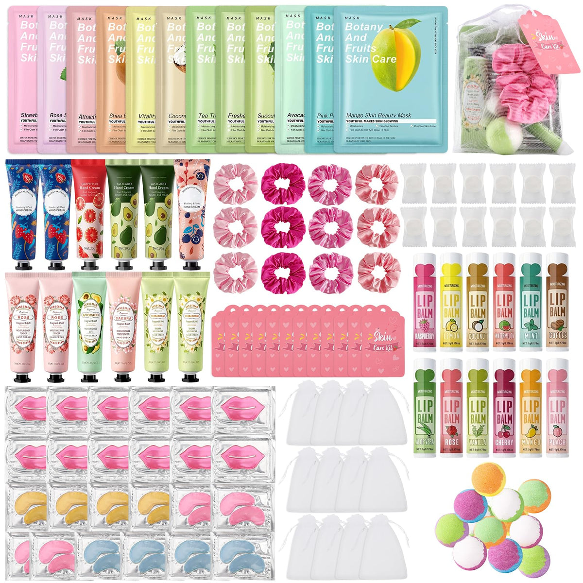 120PCS Spa Party Supplies for Girls Include Facial Masks Lip - Jutqut Official Imagery - 2