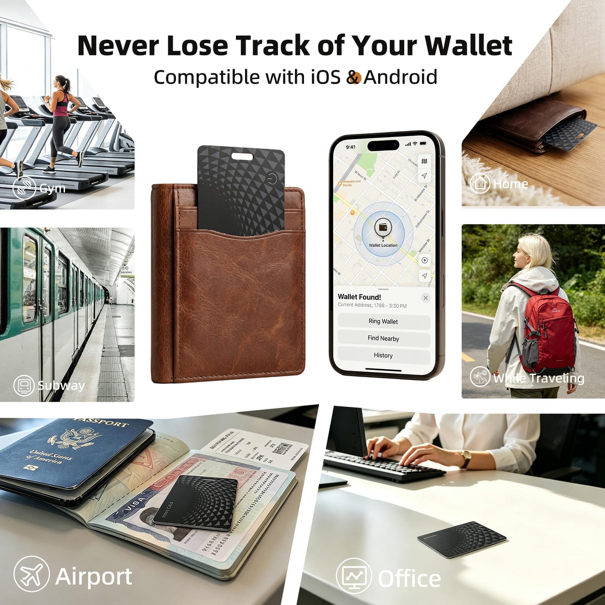2026 Wallet Tracker Pro 2 Pack Bluetooth Tracking Card for - NozlaID Official Imagery - 7