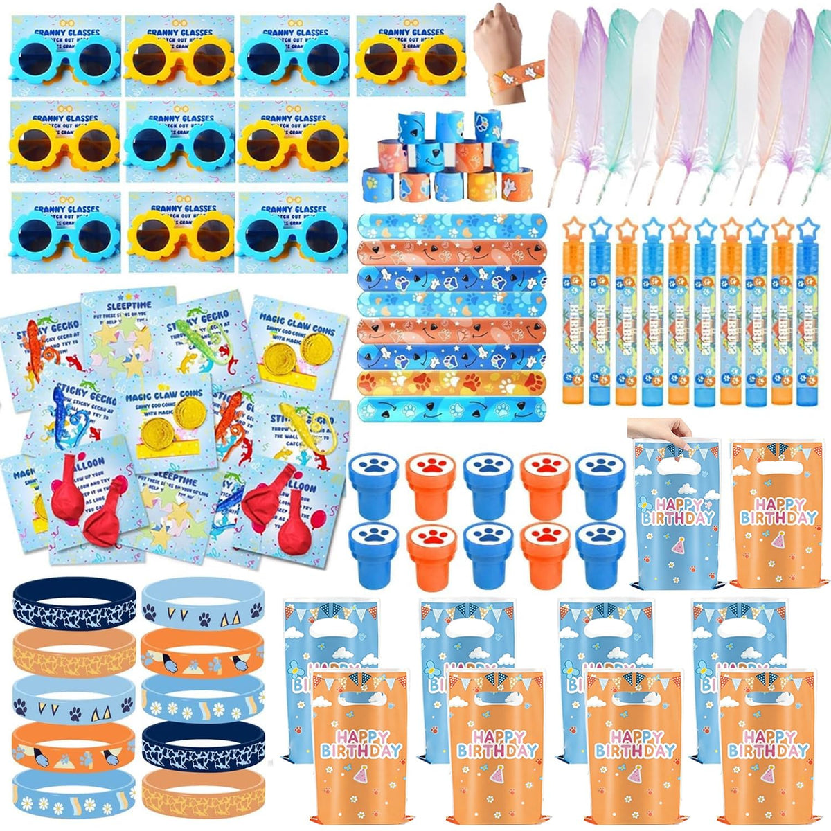 160Pcs Birthday Theme Party Favors Gift Supplies Glasses - WPAZH Official Imagery - 1