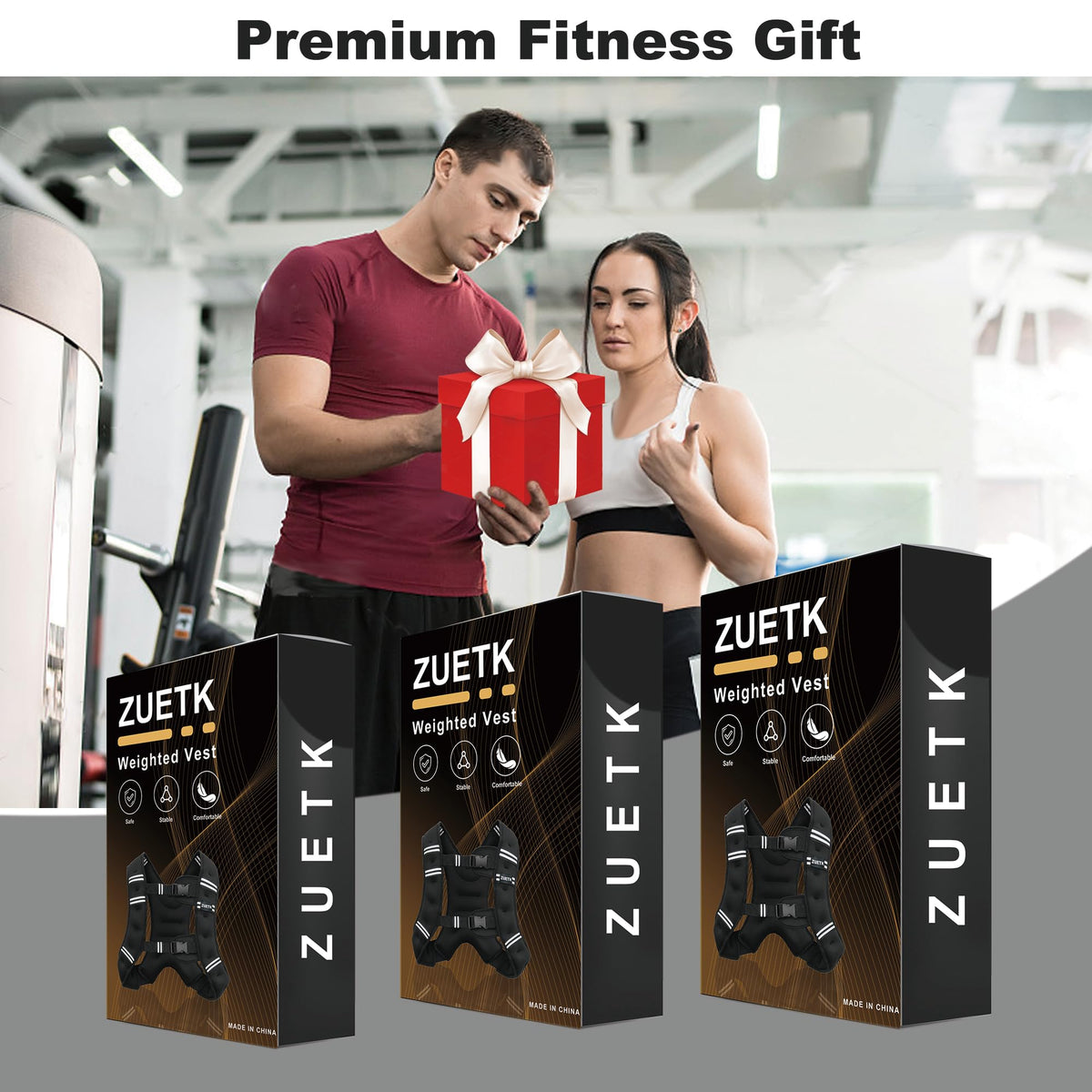 ZUETK Weighted Vest 6lb 8lb 12lb 16lb 20lb 25lb 30lb Weight - ZUETK Official Imagery - 6