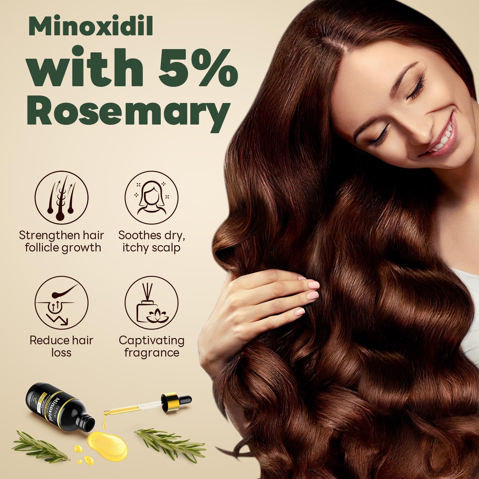 andelusita 5% Minoxidil Hair Growth Serum with Biotin & Rosemary - Extra - andelusita Official Product View 4