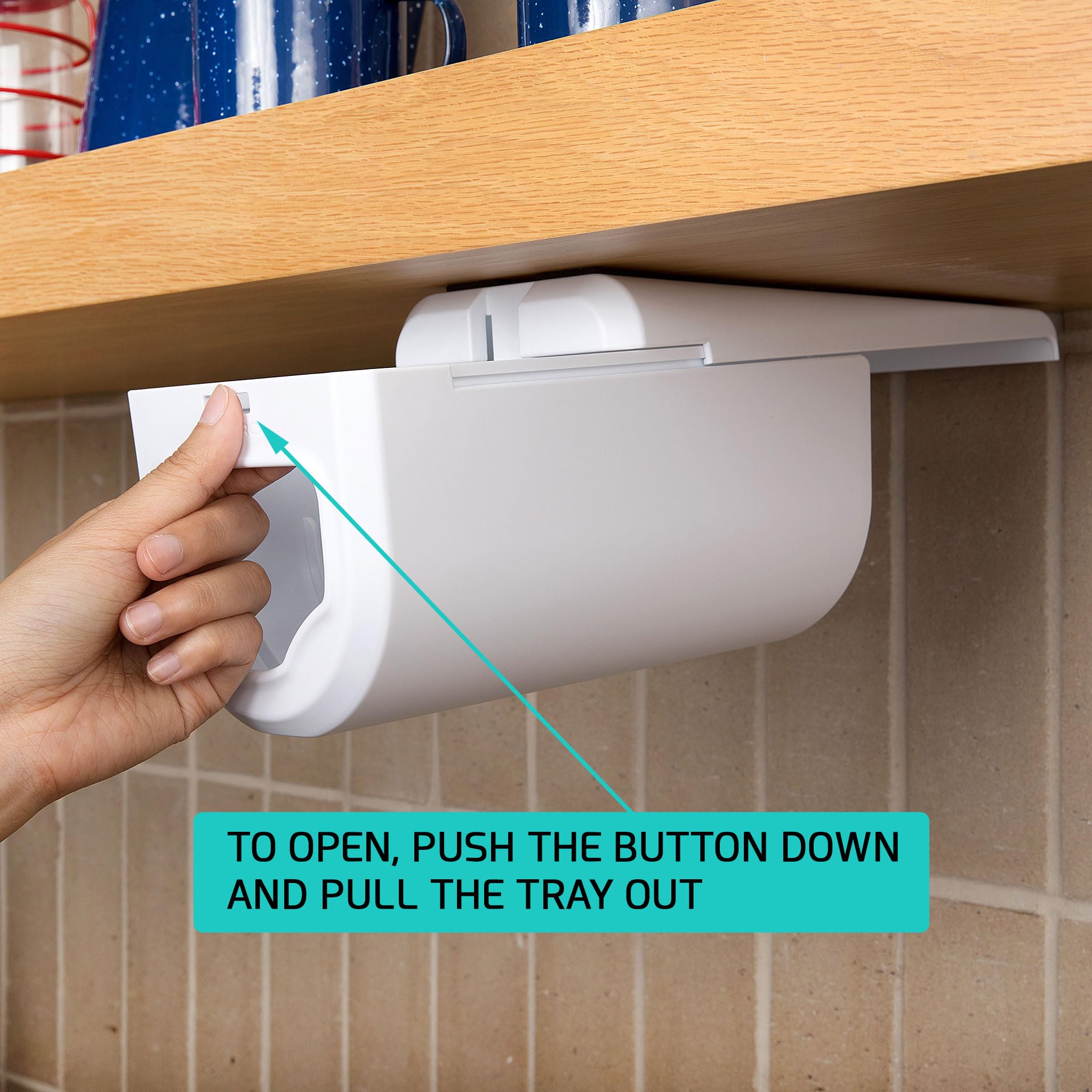 ELYPRO Under Cabinet Sandwich Bag Holder & Dispenser - View 3