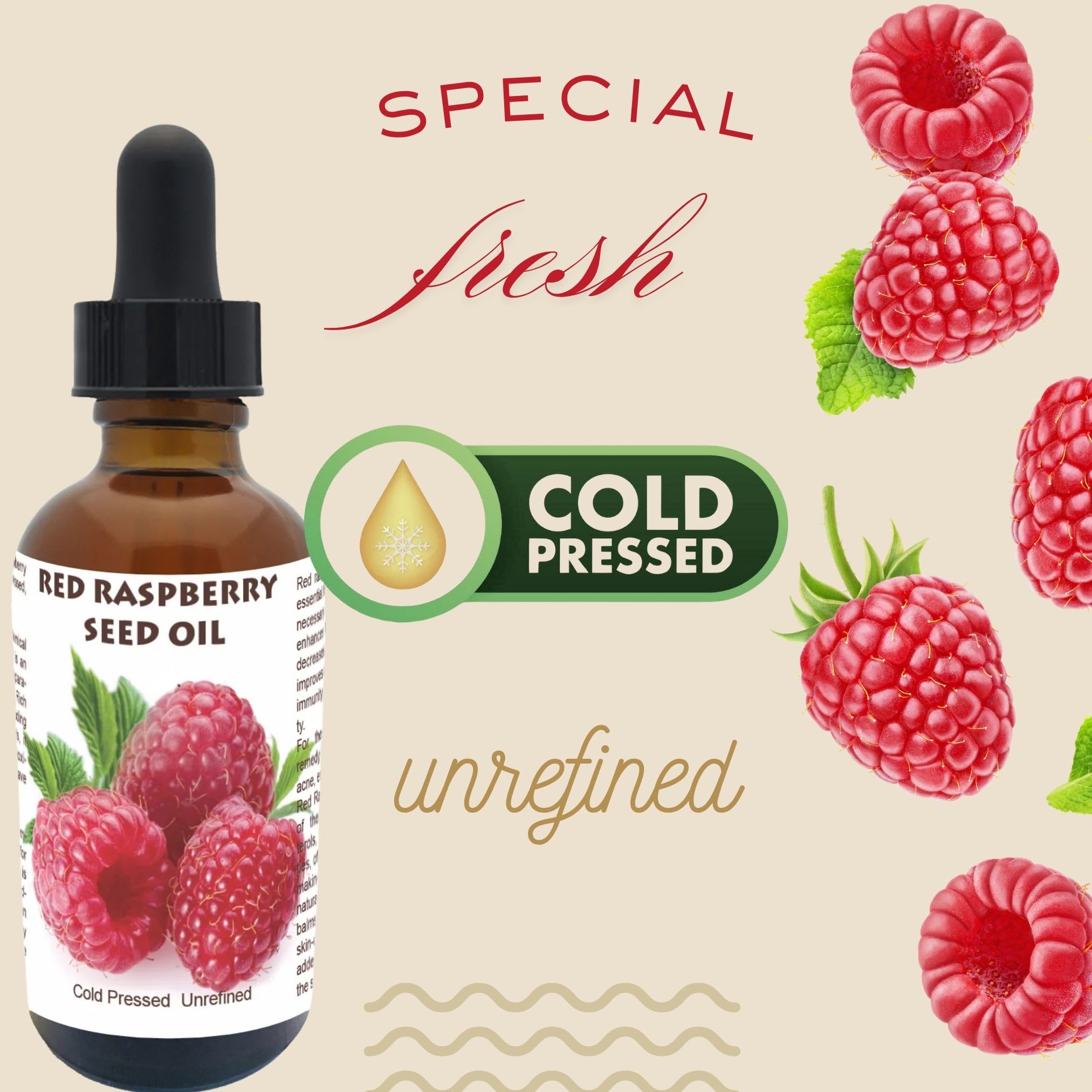 Best Nature's Cosmetics Best Nature's Red Raspberry Seed Oil – 100% Pure, - Best Nature's Cosmetics Official Product View 3