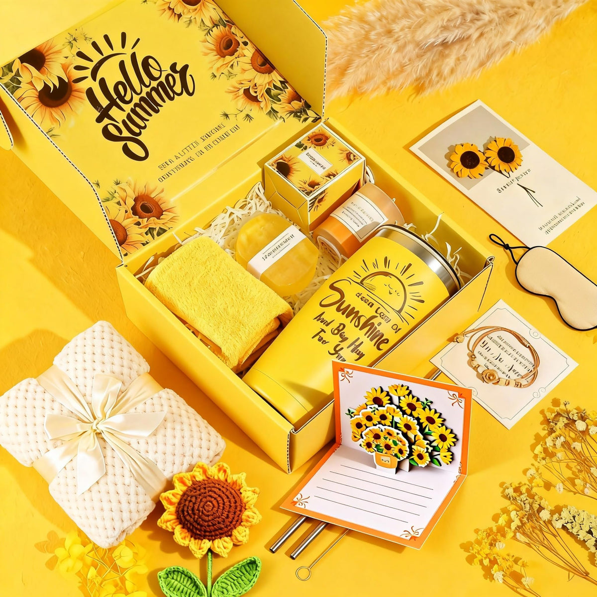 Sunshine Gift Basket for Women 15 pcs Birthday Gifts for - WILZEIMY Official Imagery - 8