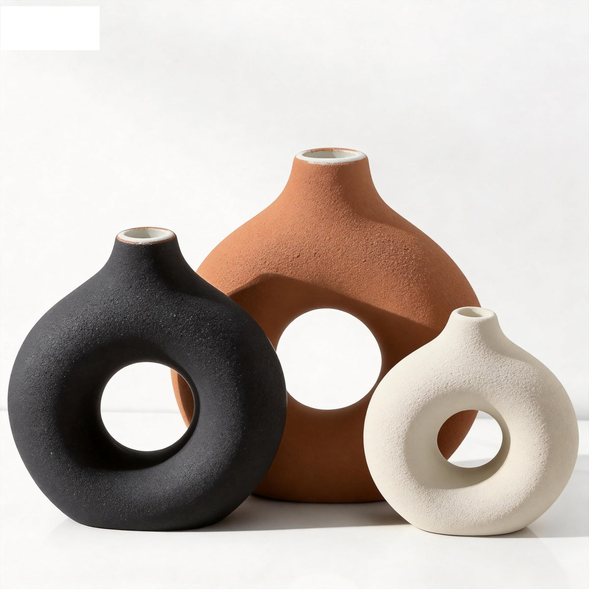Querro Ceramic Vase Set of 3 - Premium Selection Official Imagery - 1