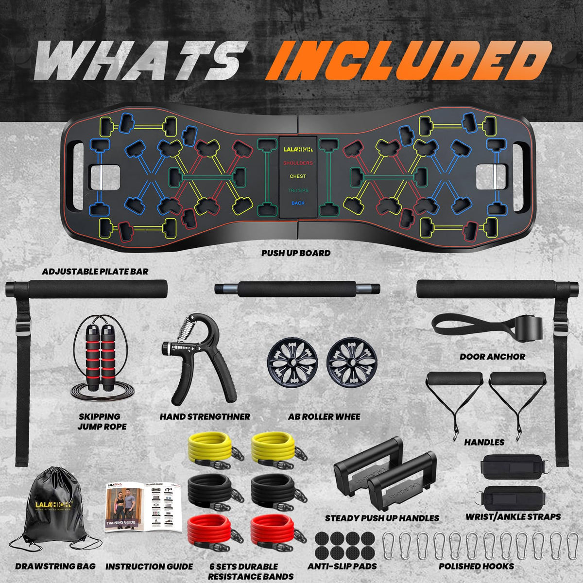 Upgraded Push Up Board 36 in 1 Home Gym Equipment with Ab - LALAHIGH Official Imagery - 6