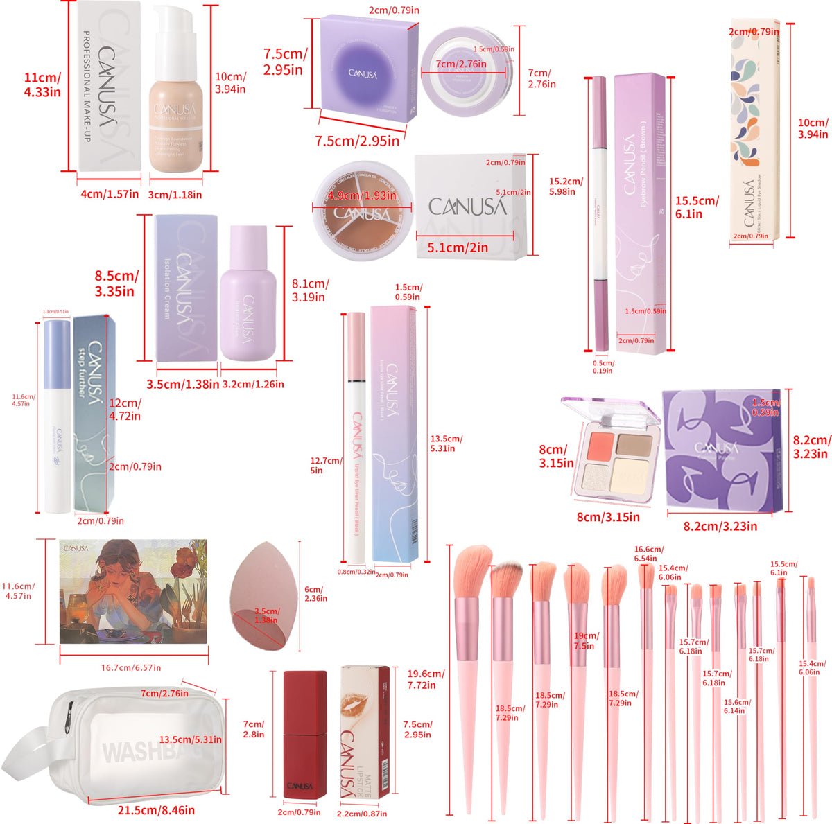 26Pc Full Face Makeup Set Gift Surprise for Women Cosmetic - Premium Selection Official Imagery - 4