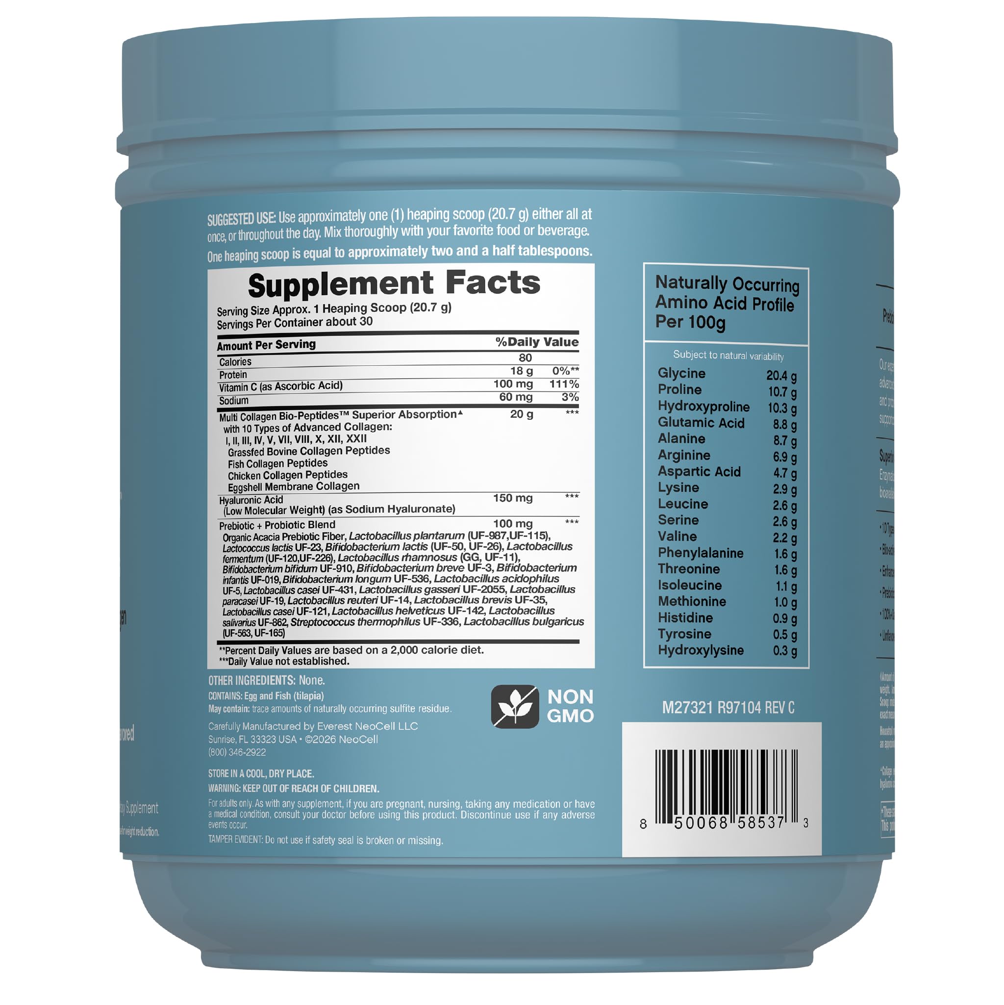 NeoCell Multi Collagen Bio Peptides Powder - NeoCell Official Imagery - 3