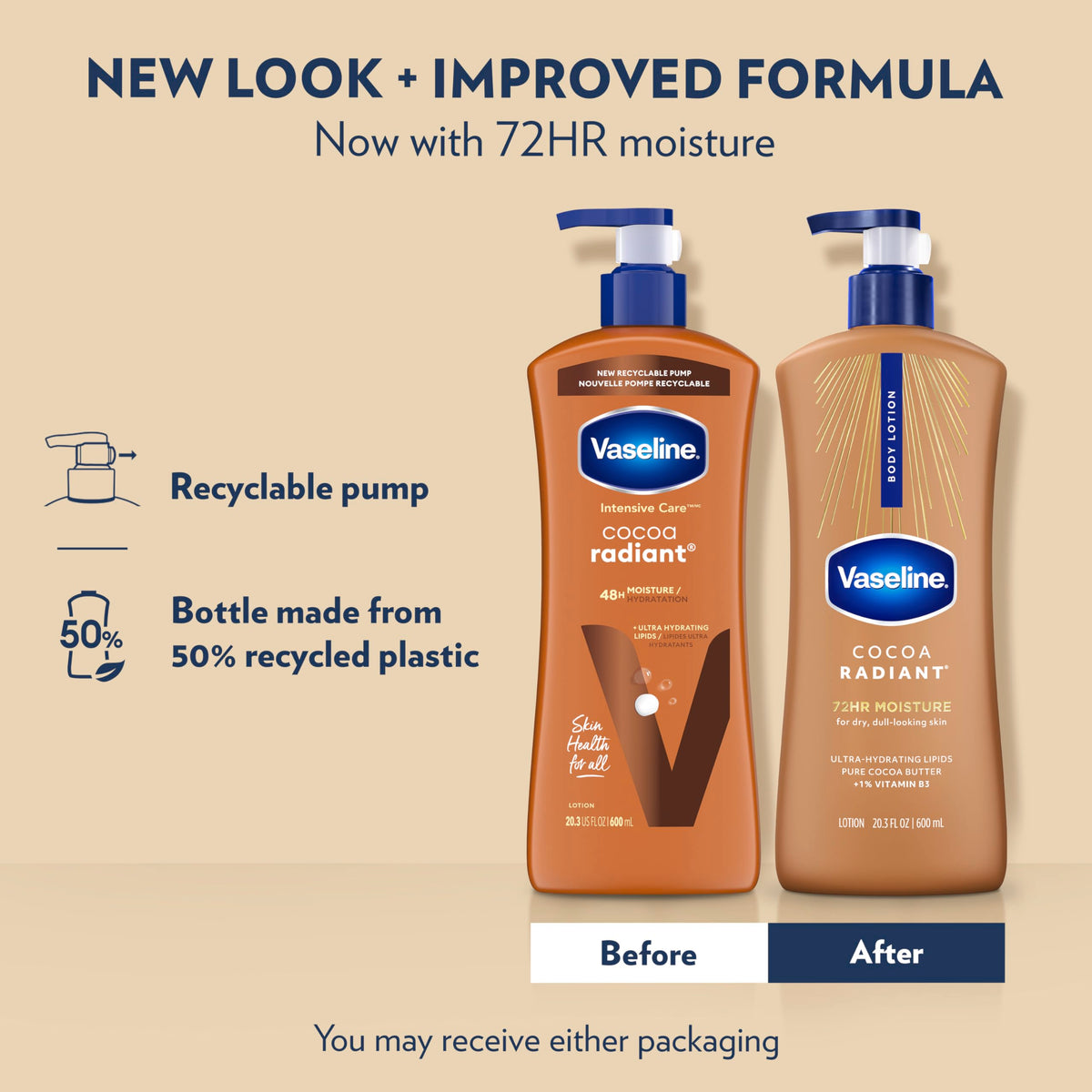 Vaseline Cocoa Radiant Body Lotion for Dry Skin Cocoa Butter - Vaseline Official Imagery - 4