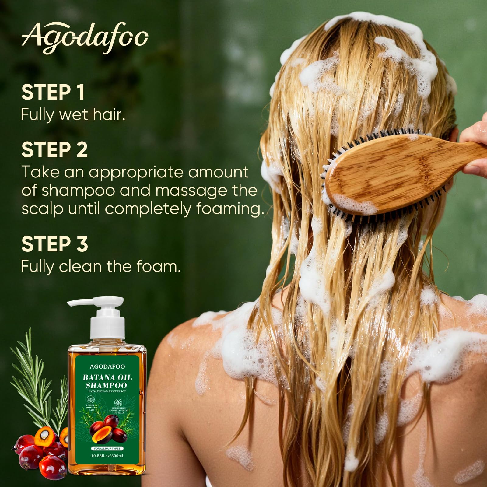Agodafoo Batana Oil Shampoo for Hair Growth, Batana Oil & Rosemary Oil Shampoo - Agodafoo Official Product View 9