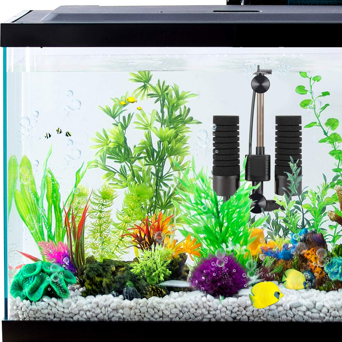 AQQA Aquarium Sponge Water Filter Power Driven Double - AQQA Official Imagery - 7