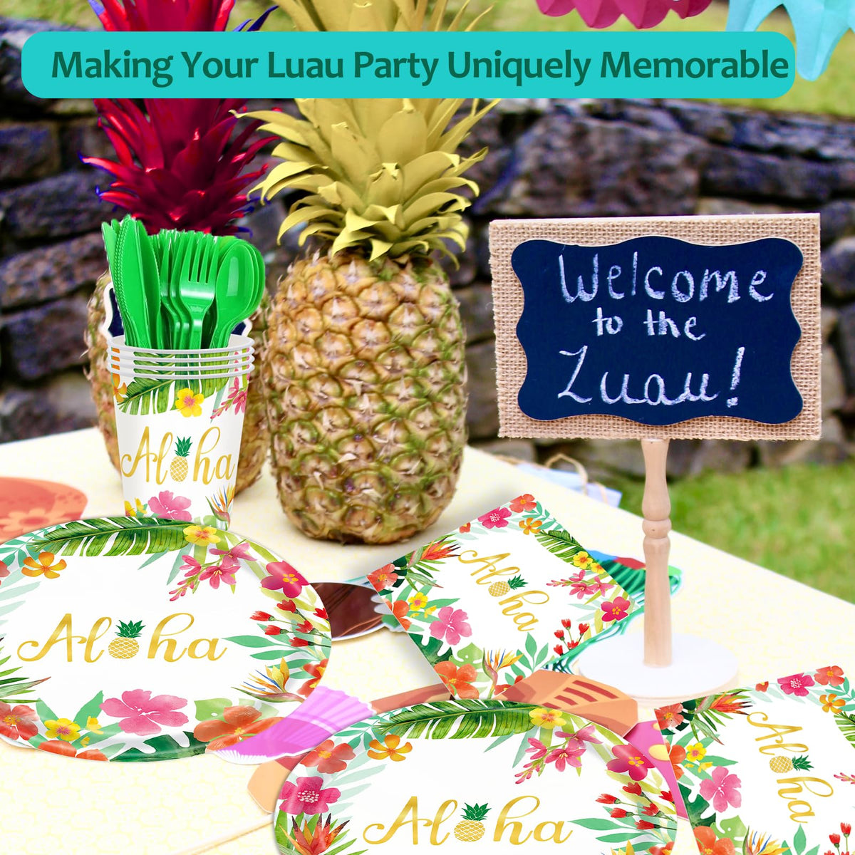 Hawaiian Luau Party Decorations Supplies - OUNIY Official Imagery - 6