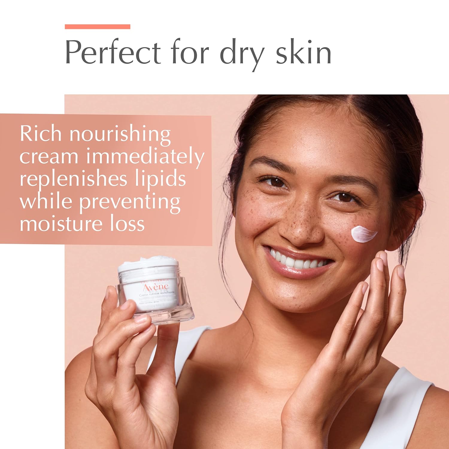 Avène Revitalizing Nourishing Cream in 1.6 fl oz jar, ultra nourishing face moisturizer, non-comedogenic, smooth texture
