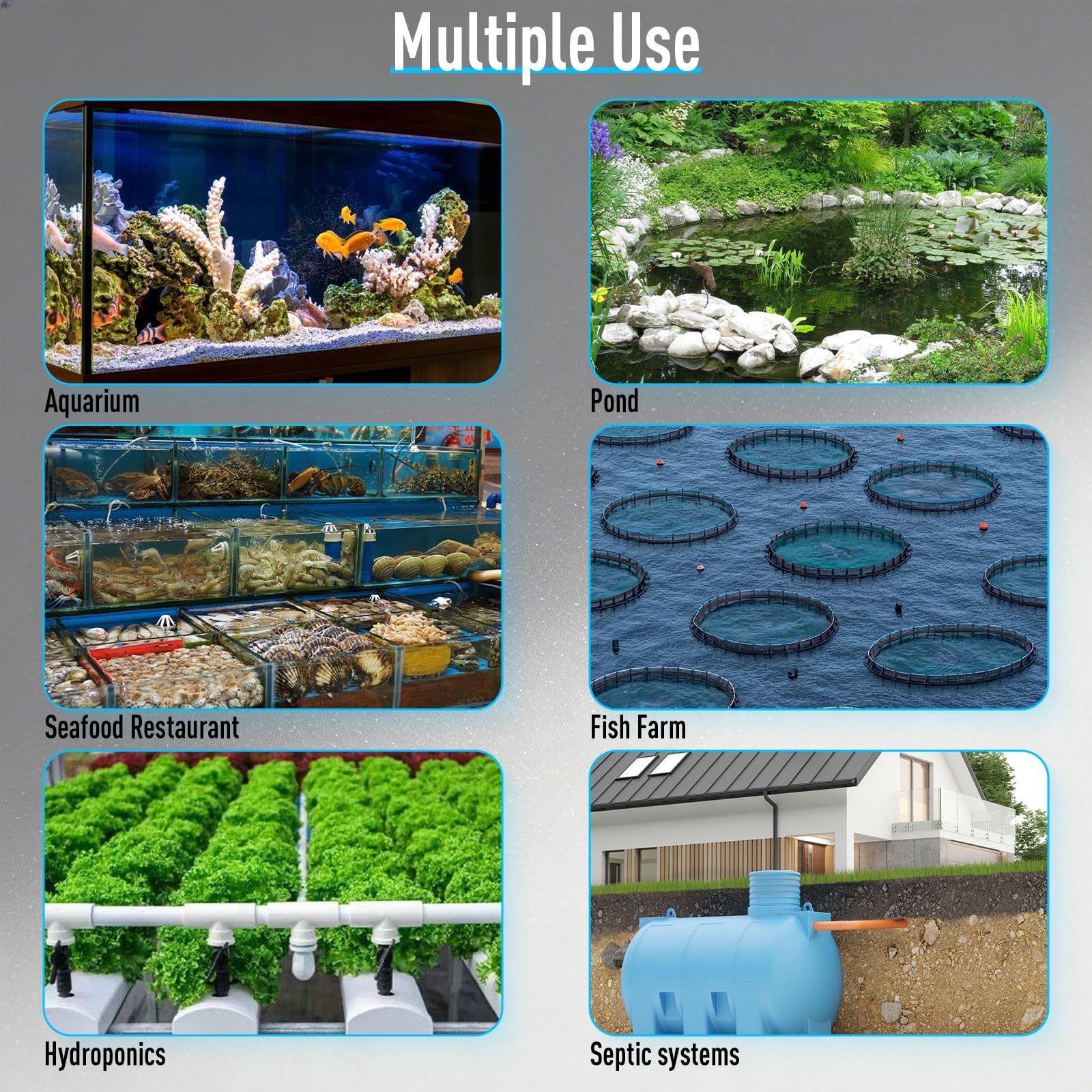 AquaMiracle Linear Air Pump ZP-40/ZP-60/ZP-100 for Pond Aeration, - AquaMiracle Official Product View 7