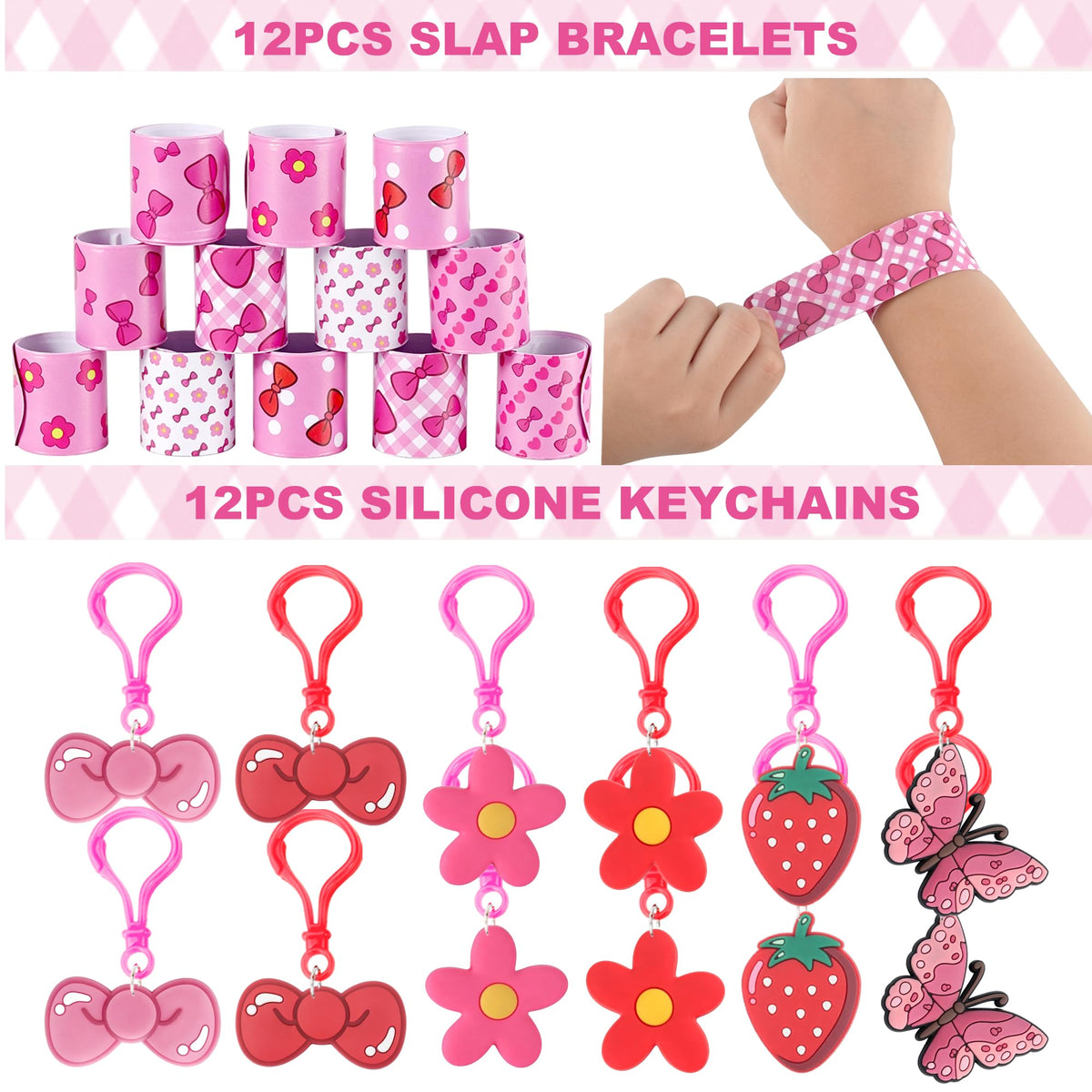 320PCS Pink Bow Party Favor Decorations Theme Party Supplies - DDHEALUCY Official Imagery - 6