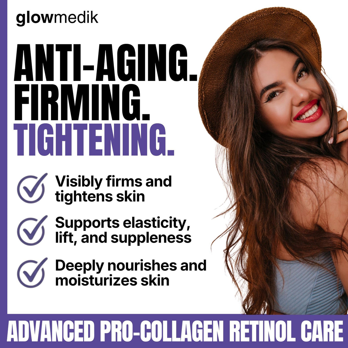 Retinol Night Cream for Wrinkles - Glowmedik Official Imagery - 3