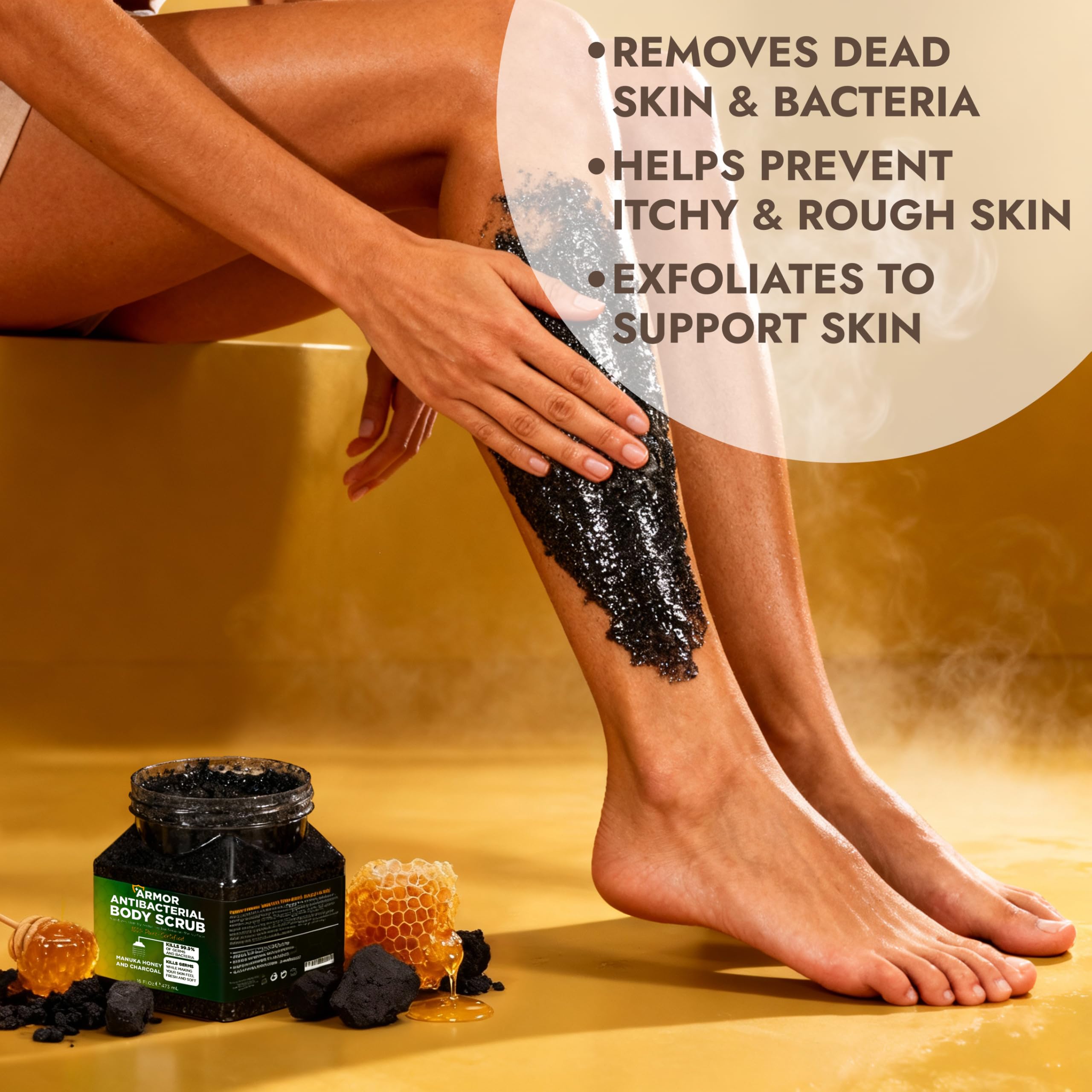 Terramed Just Think Comfort Antibacterial Body Scrub Exfoliator Deep Cleansing - Terramed Just Think Comfort Official Product View 8