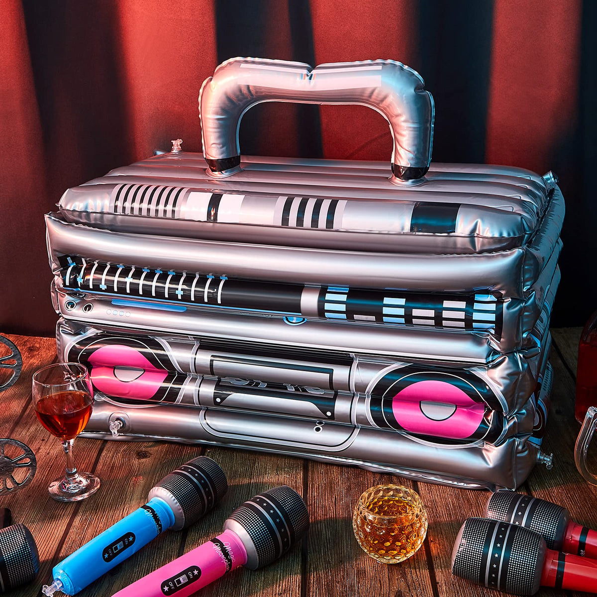 Cunhill 2 Piece Inflatable Boom Box Beverage Cooler 80s 90s - Cunhill Official Imagery - 8