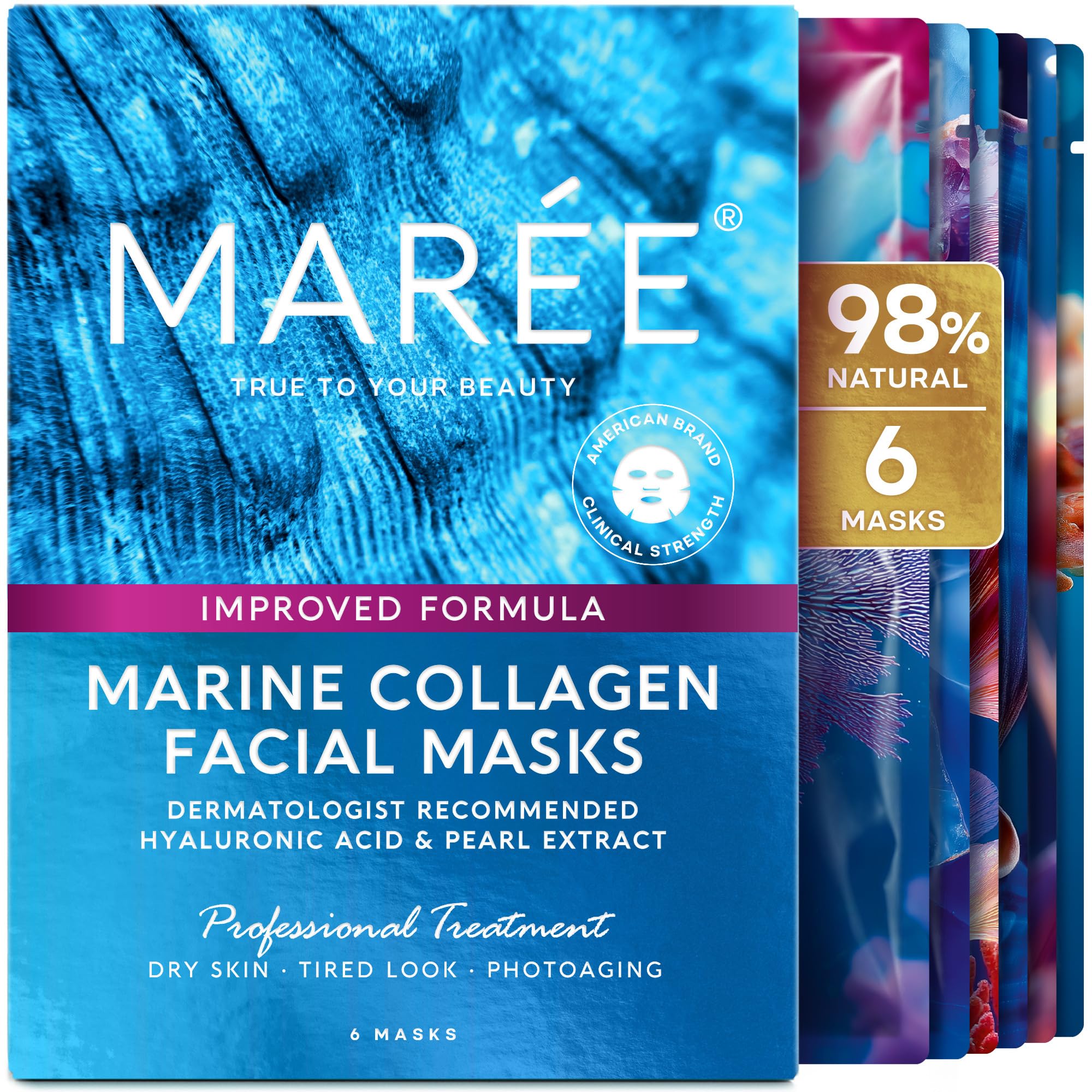 MAREE Hydrogel Collagen Facial Mask with Hyaluronic Acid — - MAREE
