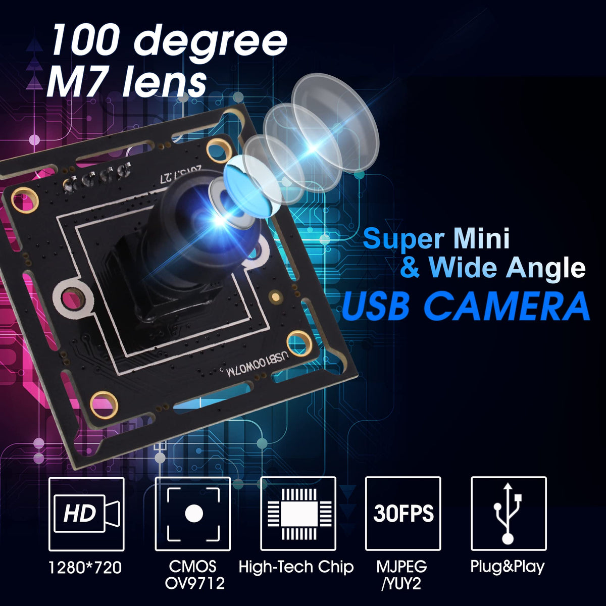 ELP HD USB Camera Module Super Mini Embedded Webcam with - ELP Official Imagery - 4