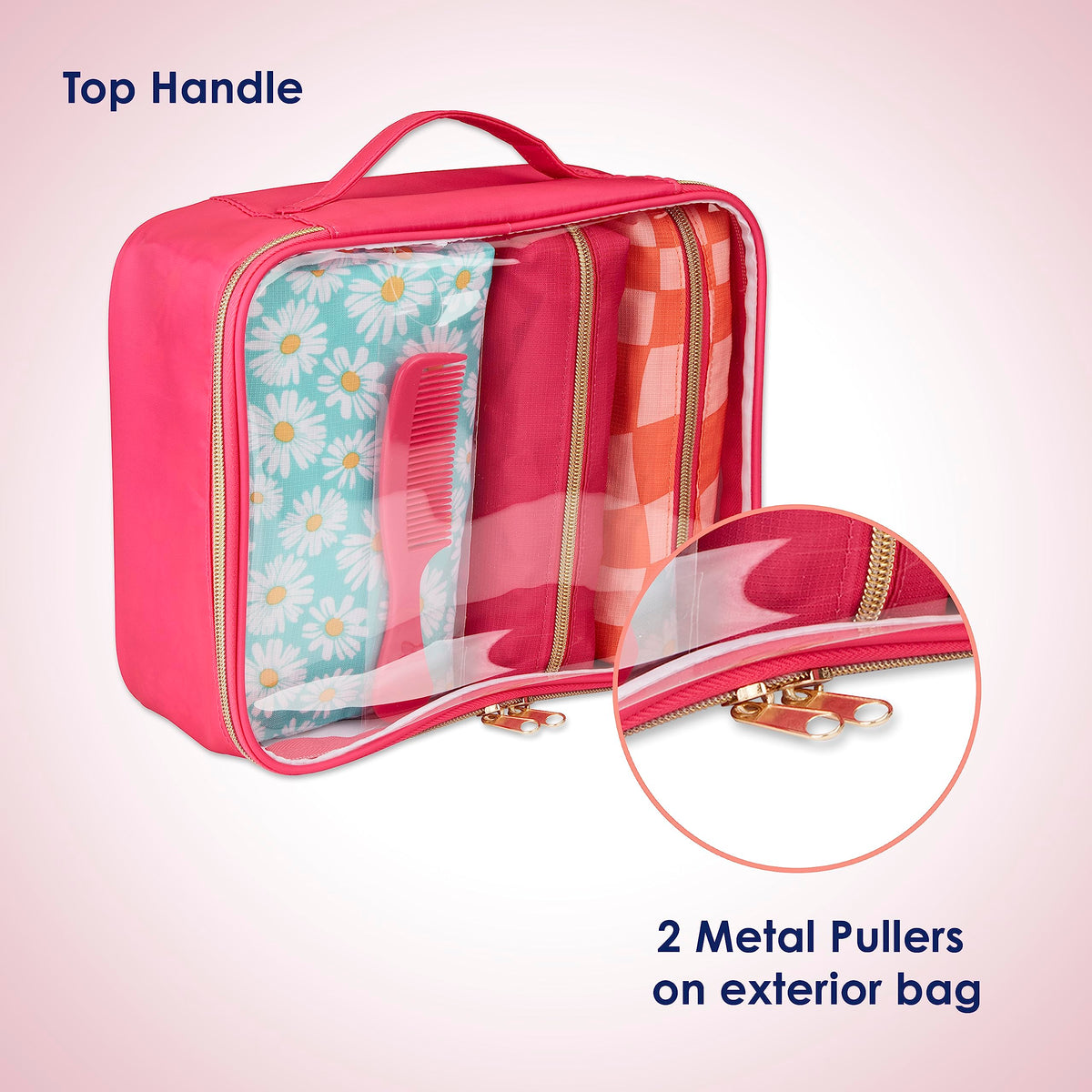 Conair 5 Piece Toiletry and Cosmetic Bag Set Under 30 - Conair Official Imagery - 4
