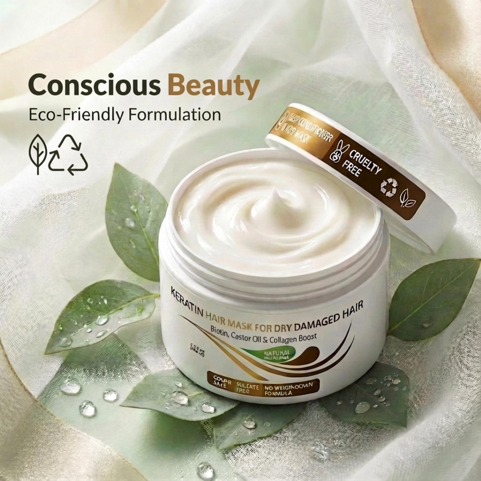 VITAMINS hair cosmetics Keratin Hair Mask - Protein Repair Keratin Treatment Deep - VITAMINS hair cosmetics Official Product View 6