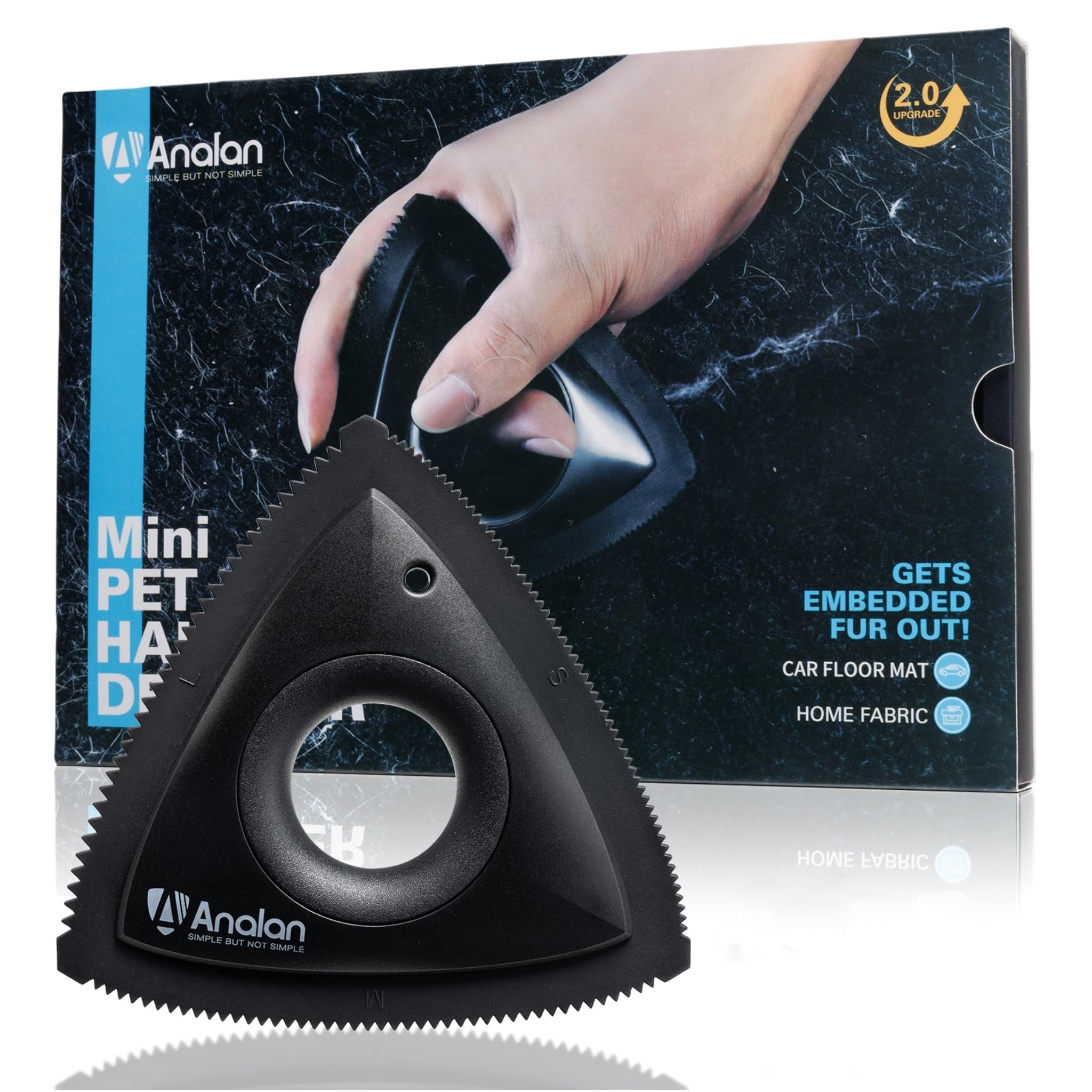 Mini Pet Hair Remover for Car Detailing Dog Hair Tool - Product Imagery