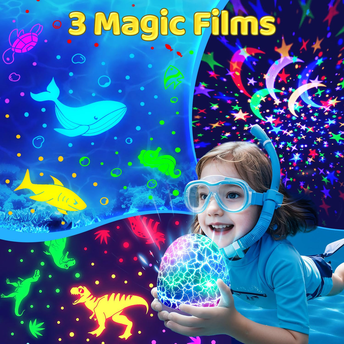 Ocean Baby Night Light Projector Sensory Toys for 1 2 3 4 5 - Staryou Official Imagery - 5