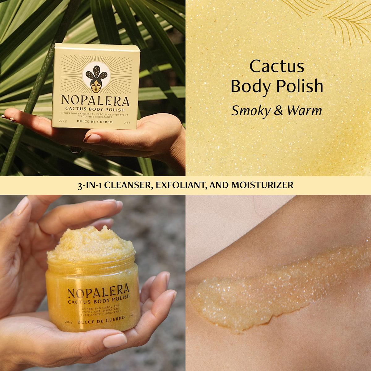 Cactus Body Scrub and Exfoliator Dulce De Cuerpo 7 oz - Nopalera Official Imagery - 3