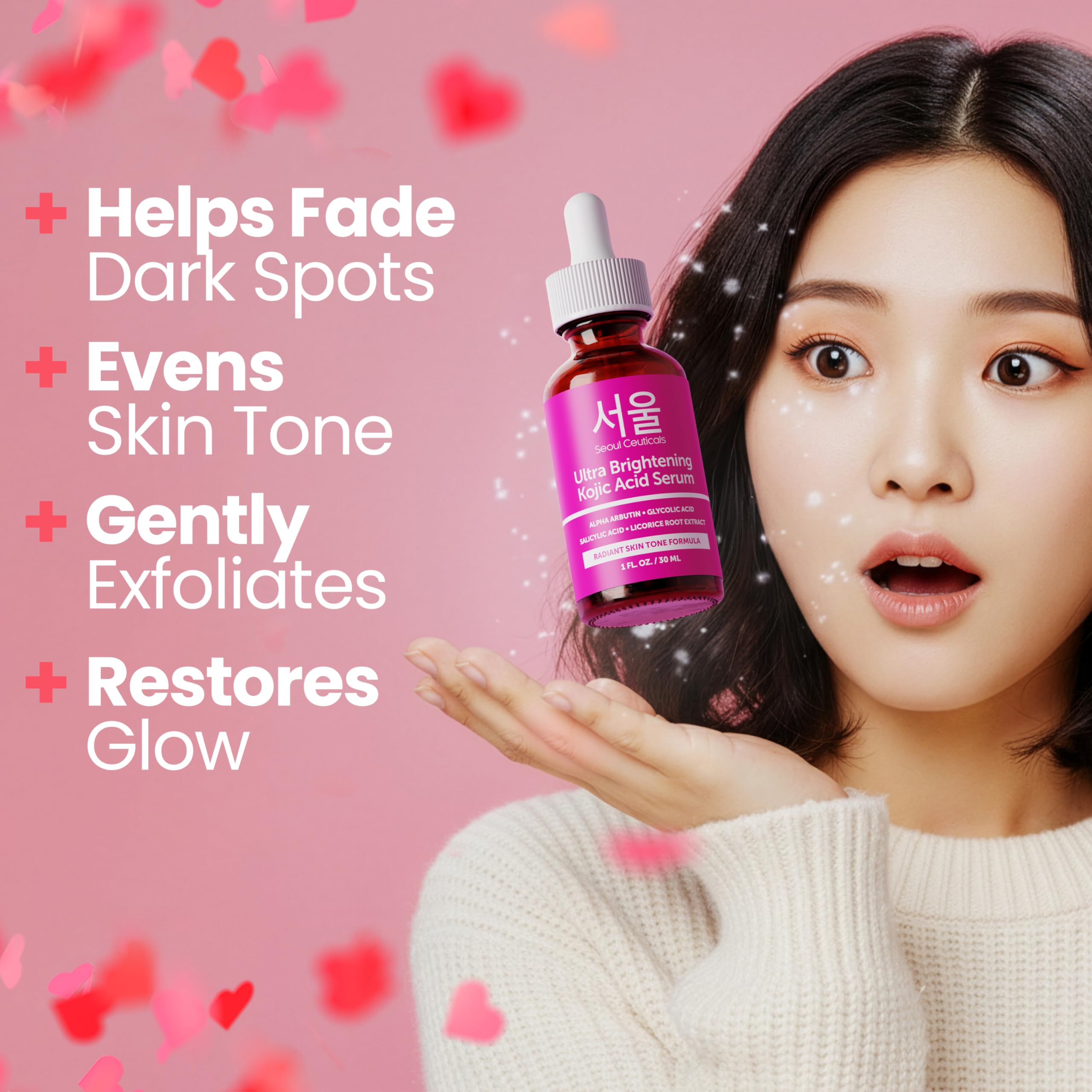 SeoulCeuticals Korean Skin Care Kojic Acid Serum Dark Spot - SeoulCeuticals