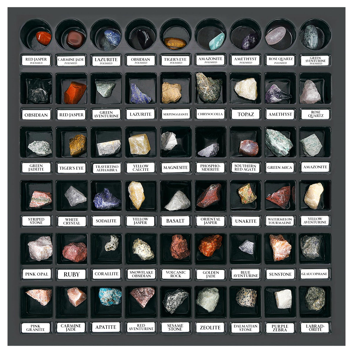 Rock Collection Starter Kit 54 Rocks Minerals with Name - PIBEX Official Imagery - 3