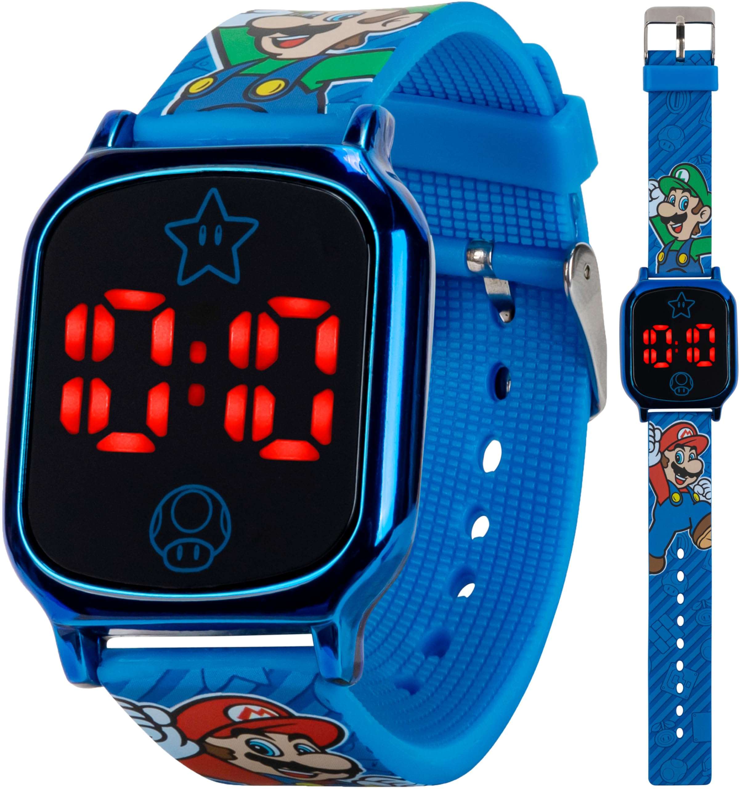 Accutime Super Mario Kids Touch-Activated LED Watch - Digital Time Dis - View 1