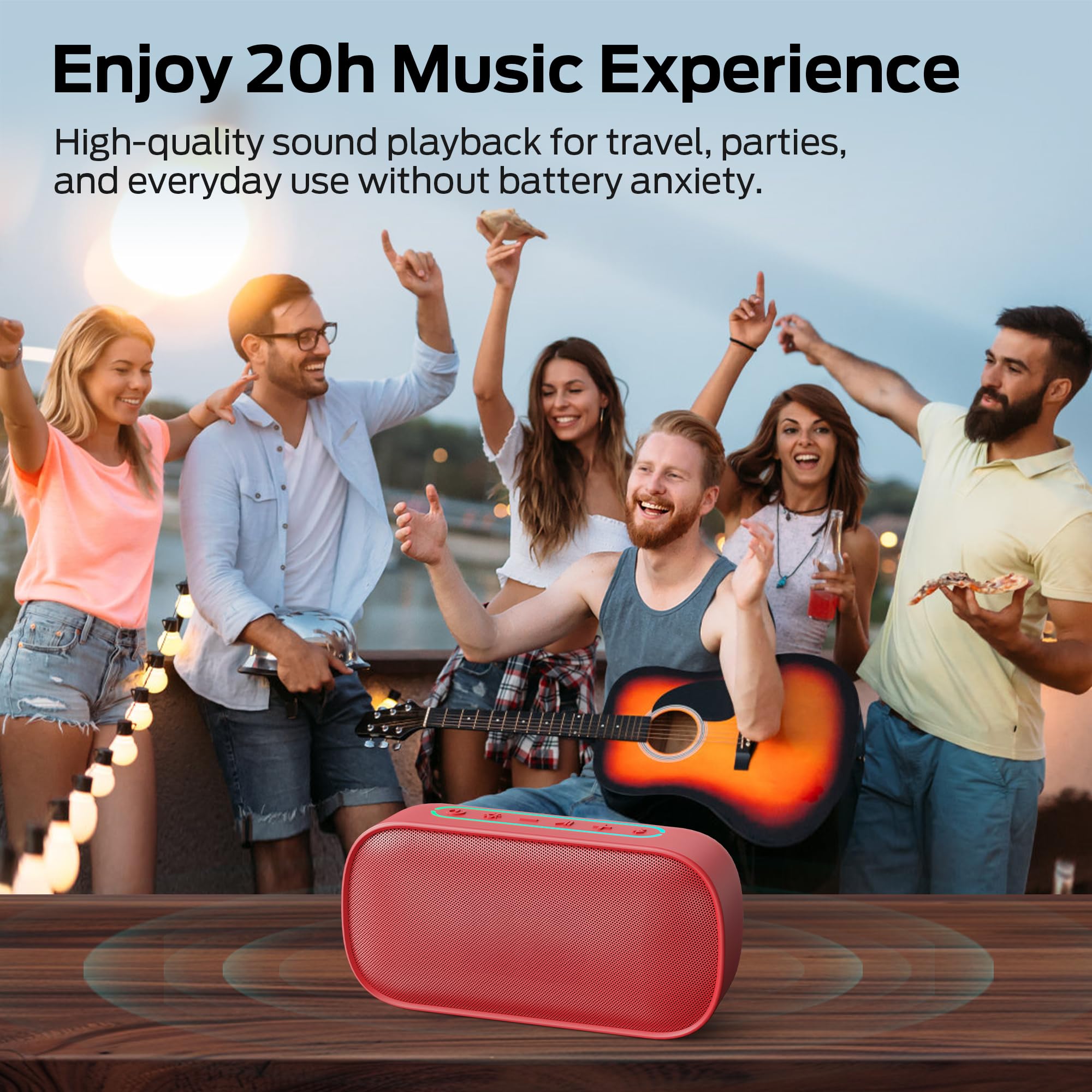 Oraolo S150 Bluetooth Speaker, IPX7 Waterproof Portable Speaker, by Oraolo - Angle View 6