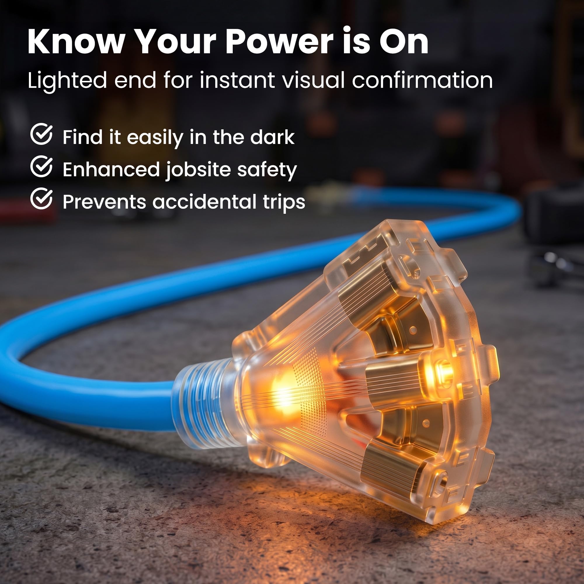 GEARit 100 ft Outdoor Extension Cord 10/3 Gauge SJEOW 10 AWG, Hea - GEARit Official Product View 3