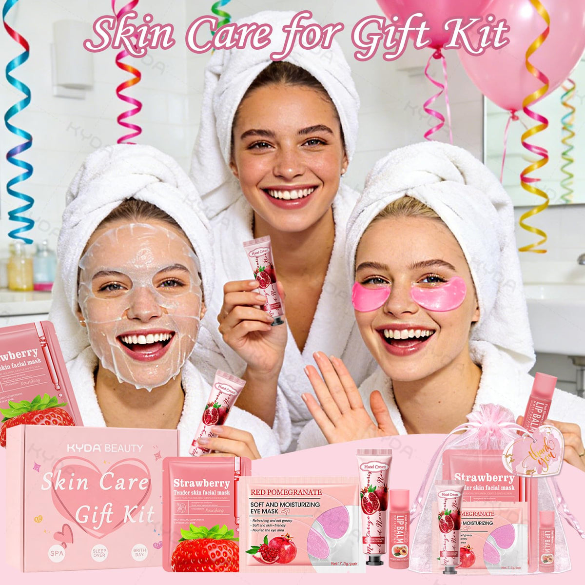 KYDA 72 Pcs Bulk Gifts for Women Spa Sleepover Party - KYDA Official Imagery - 5