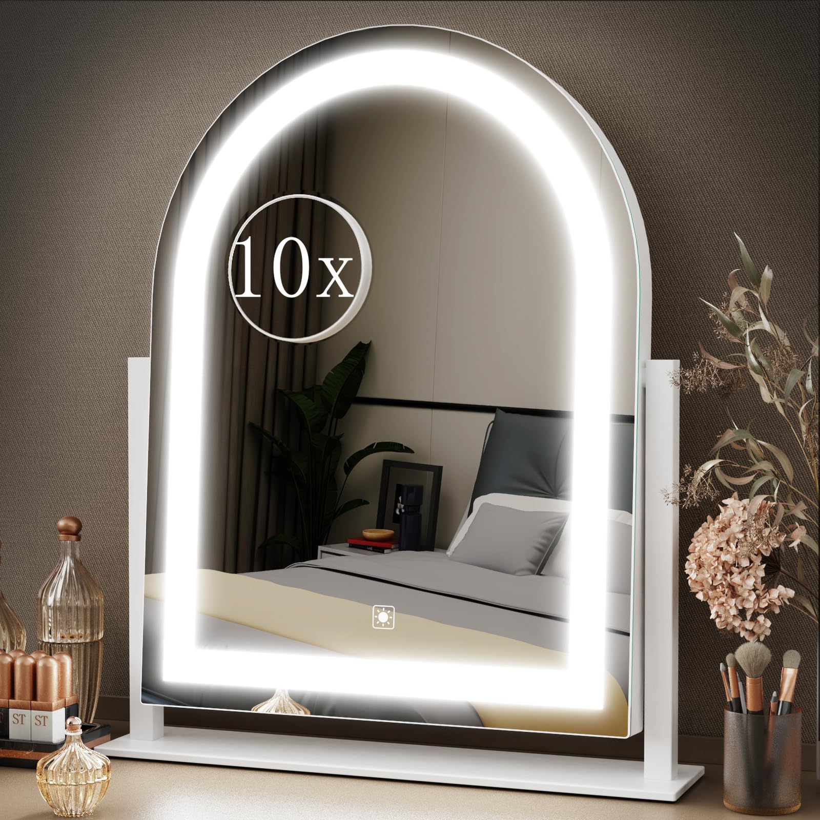 Gvnkvn Arched Makeup Vanity Mirror with Lights 17.2" LED Makeup Mirror Detachabl - Gvnkvn Official Product View 10