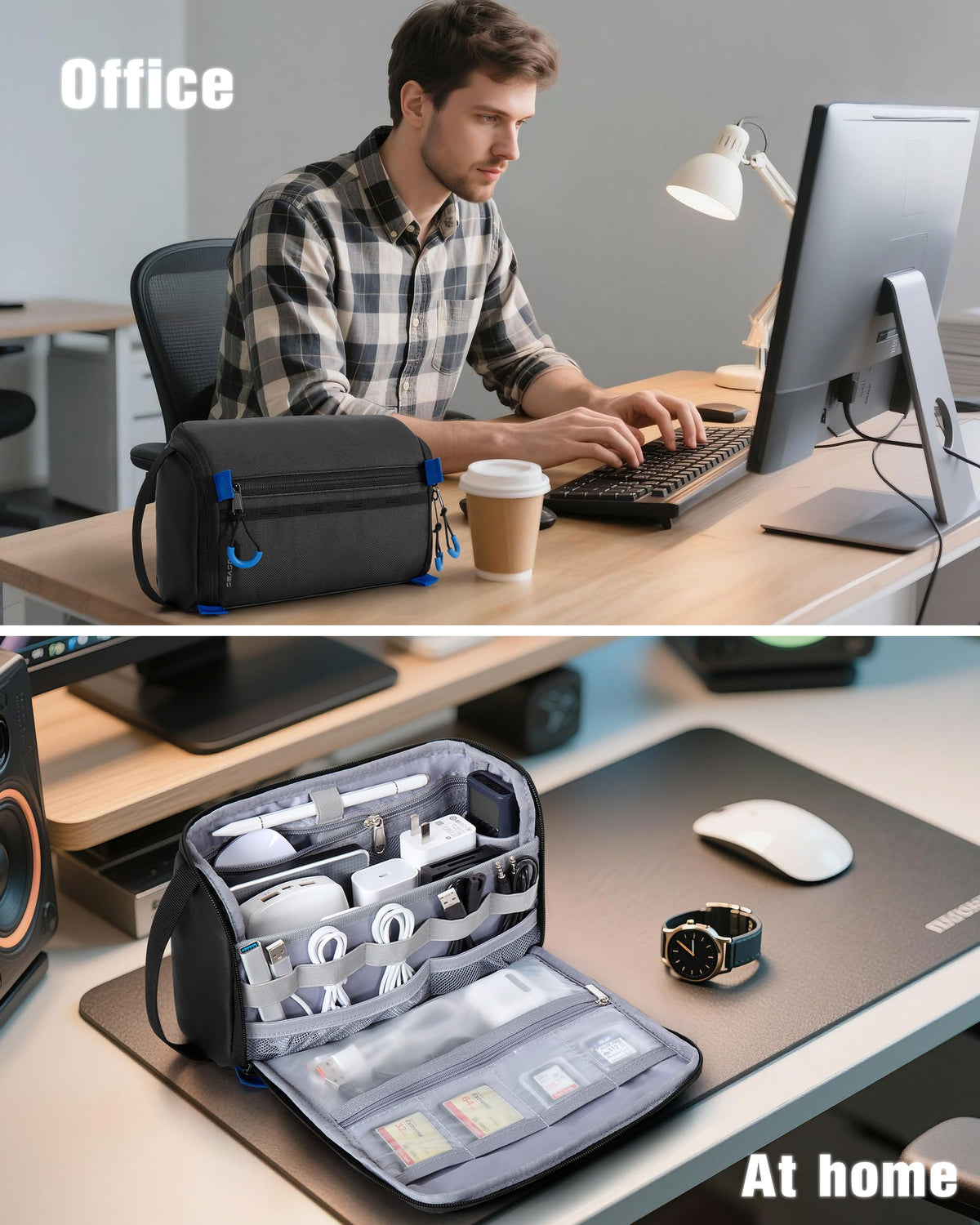 Electronics Organizer Travel Case Tech Bag Charger Pouch - Smasrob Official Imagery - 7