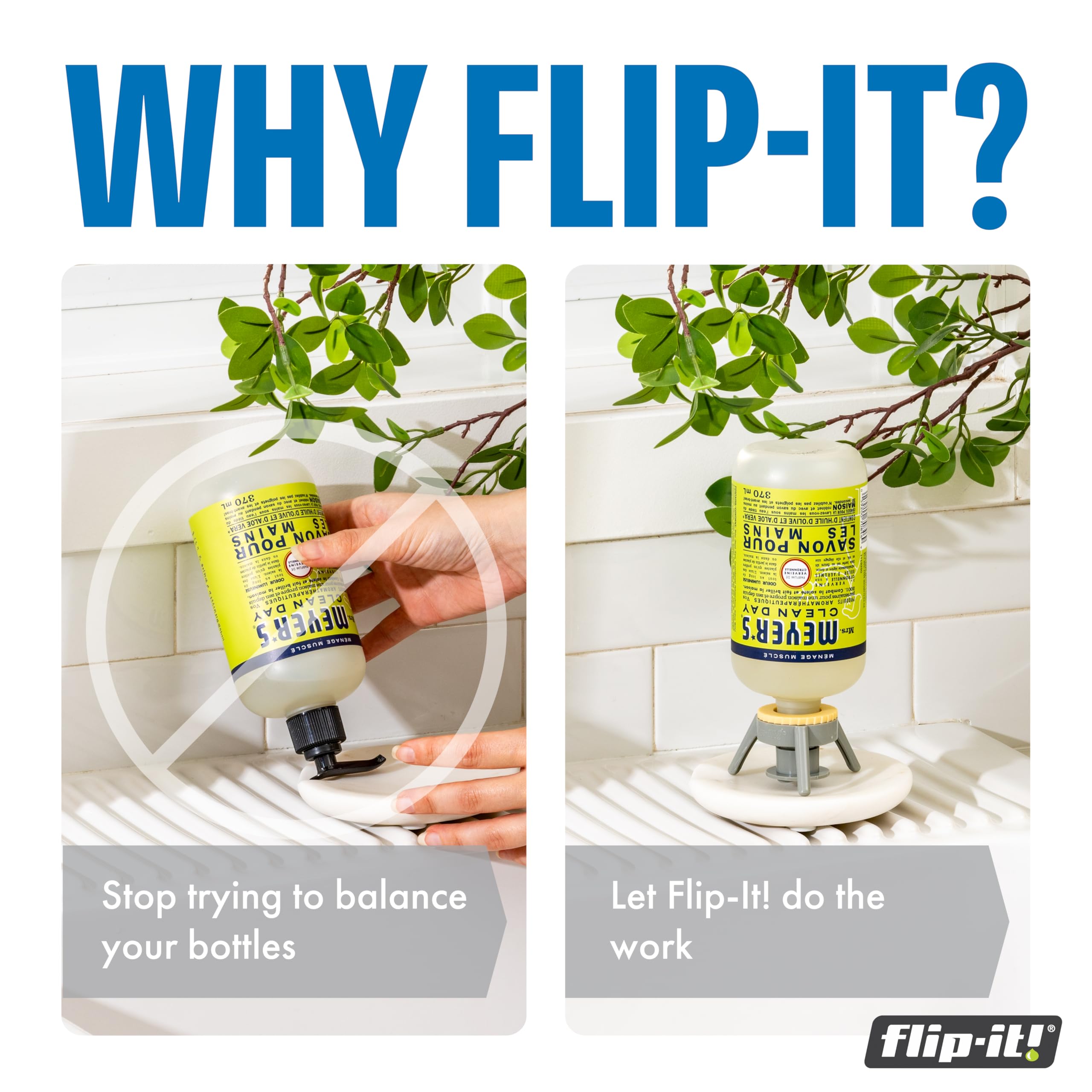 Flip-It! 2-Pack Premium Bottle Emptying Kit – No more wasted product - Fits most - Flip-It! Official Product View 6