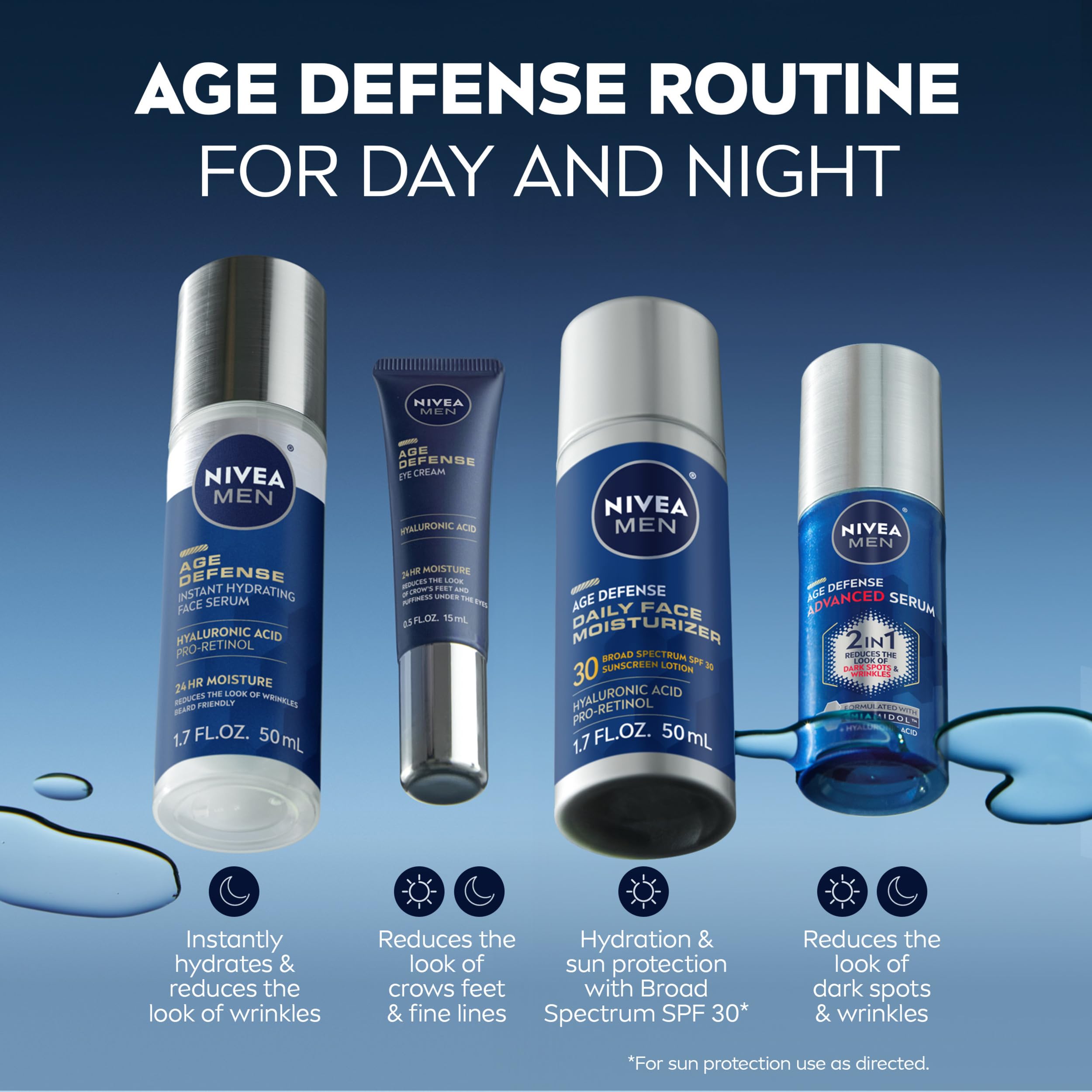 NIVEA MEN Age Defense Advanced Face Serum for Dark Spots with - NIVEA MEN